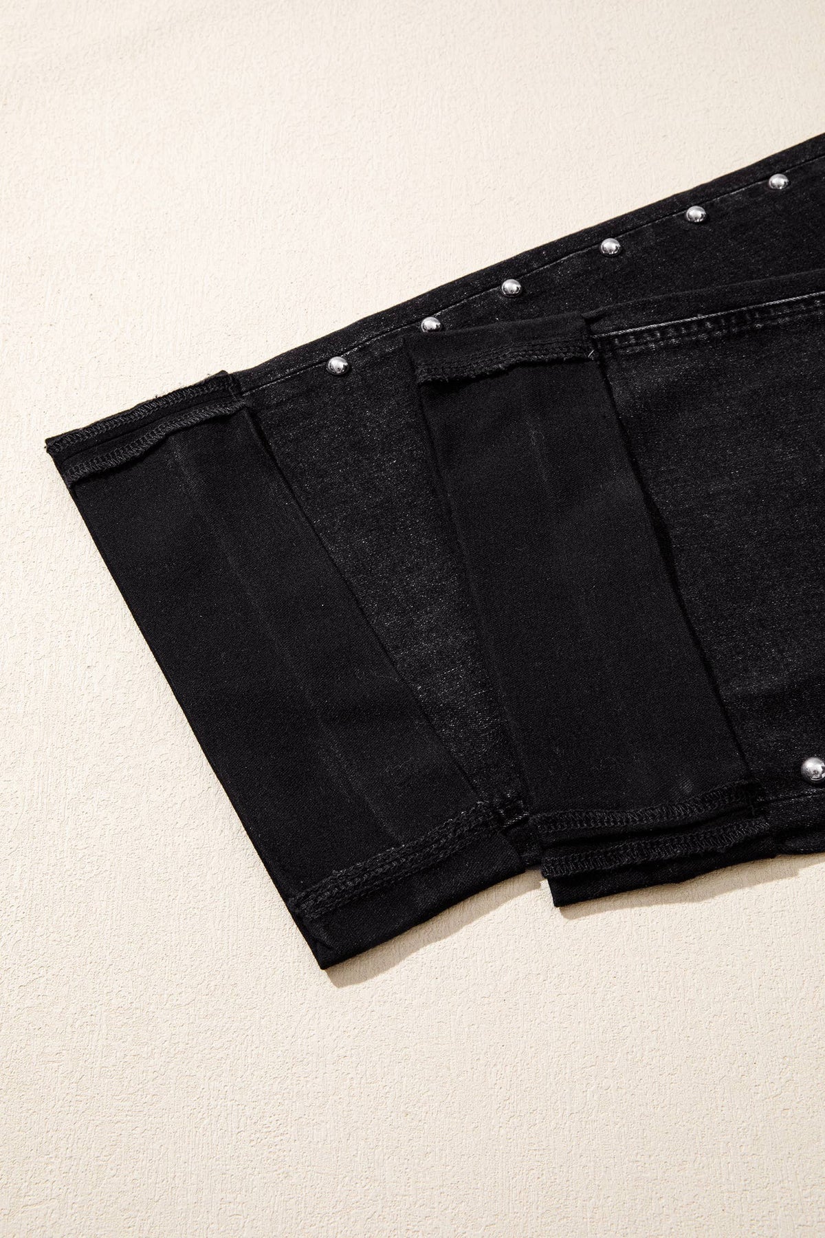 66 Fall 2026 High Waisted Studded Wide Leg Jeans