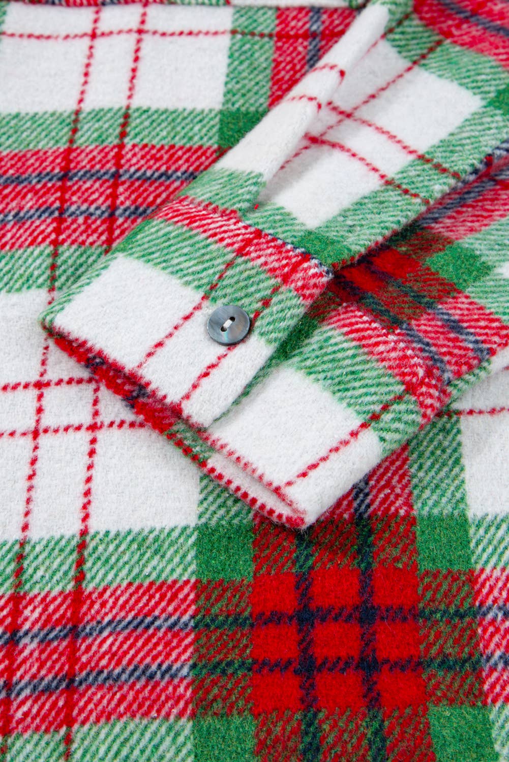 Christmas Plaid Long Sleeve Shacket | S-XL