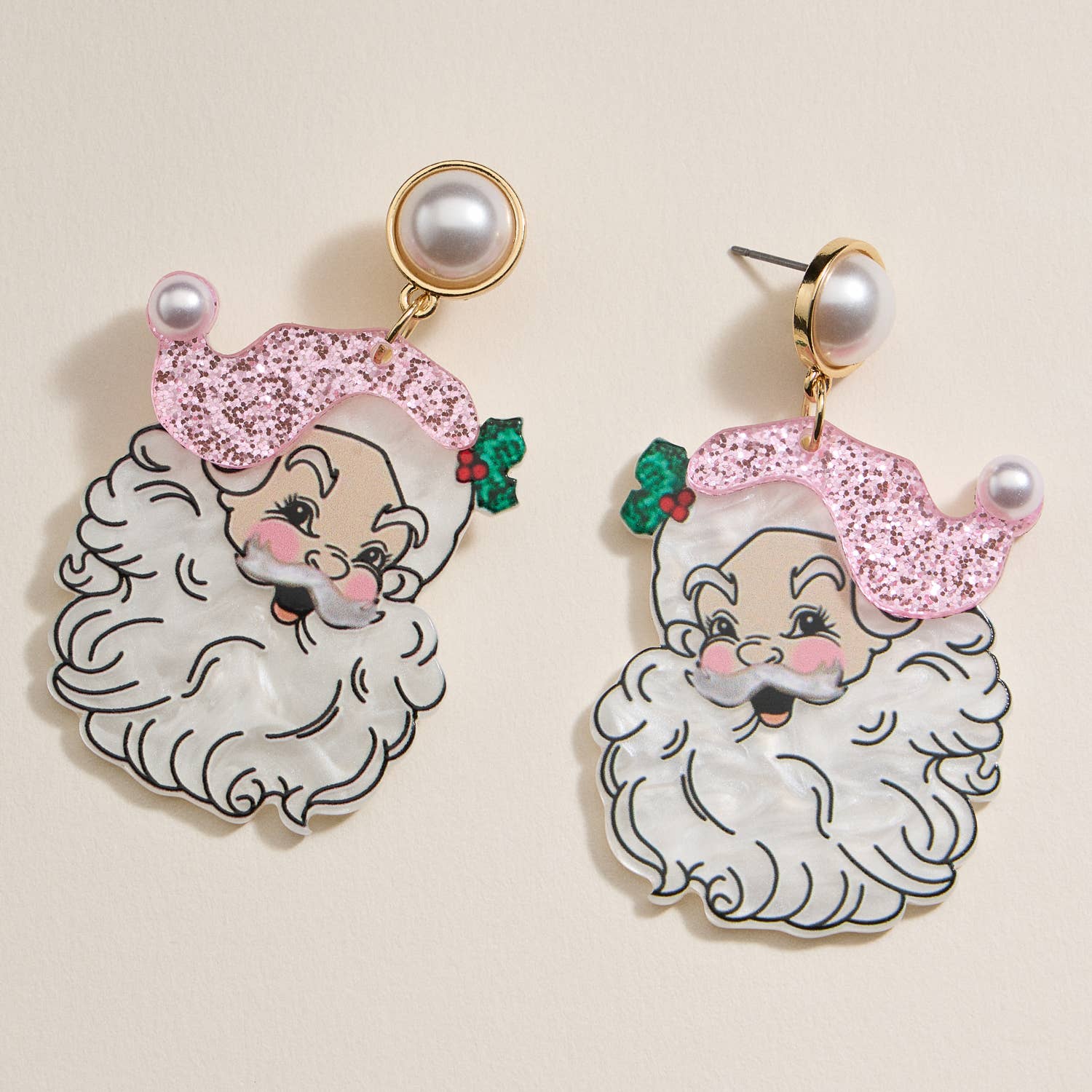Christmas Santa Claus Dangling Earrings