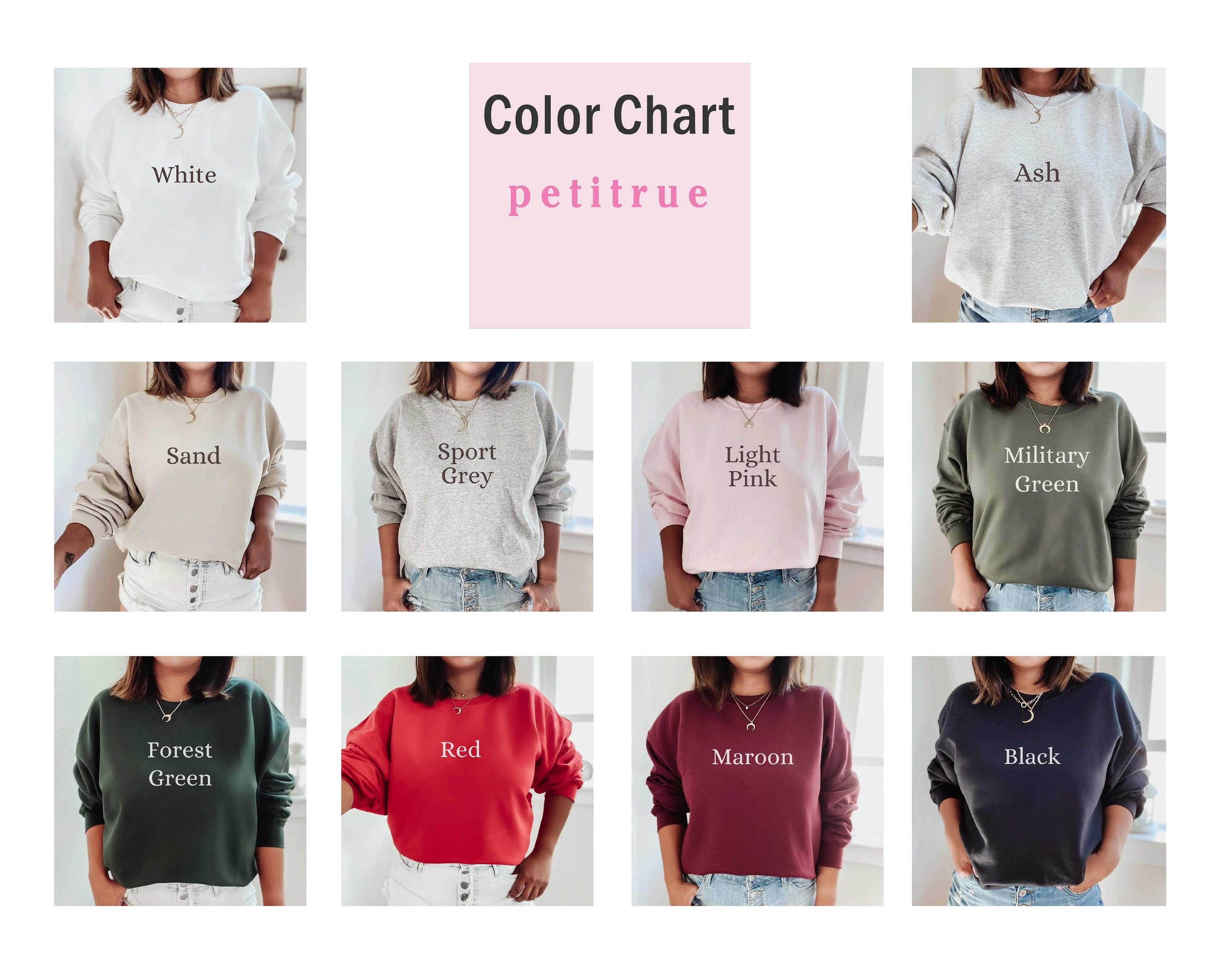 Embroidered Christmas Sweatshirt Holiday Crewneck Merry Bow