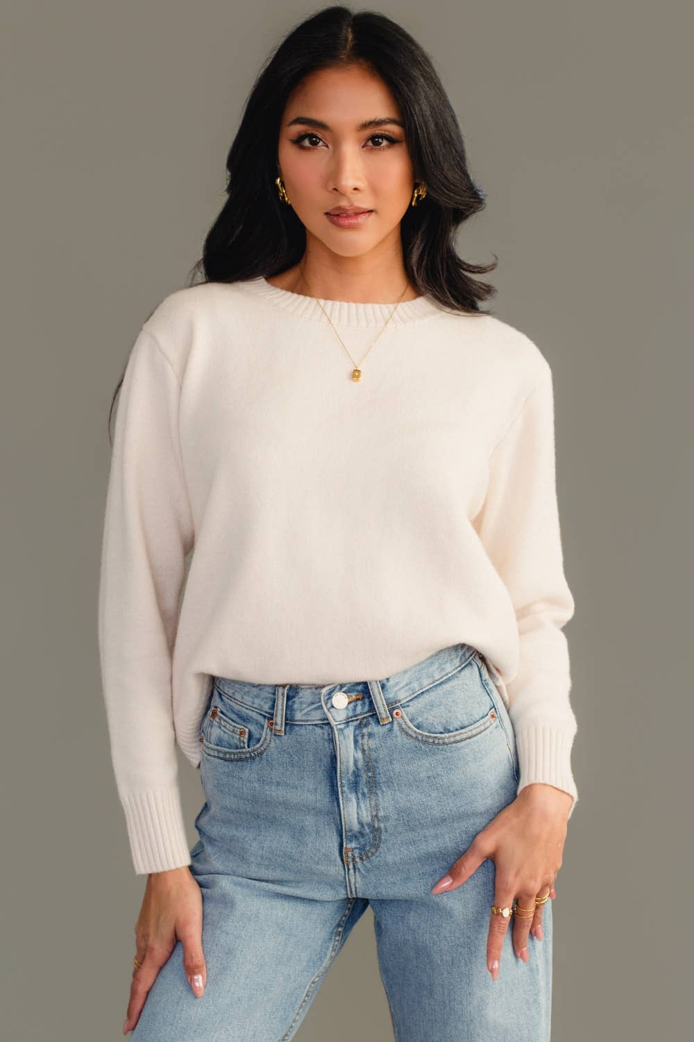 Cream Soft Sweater