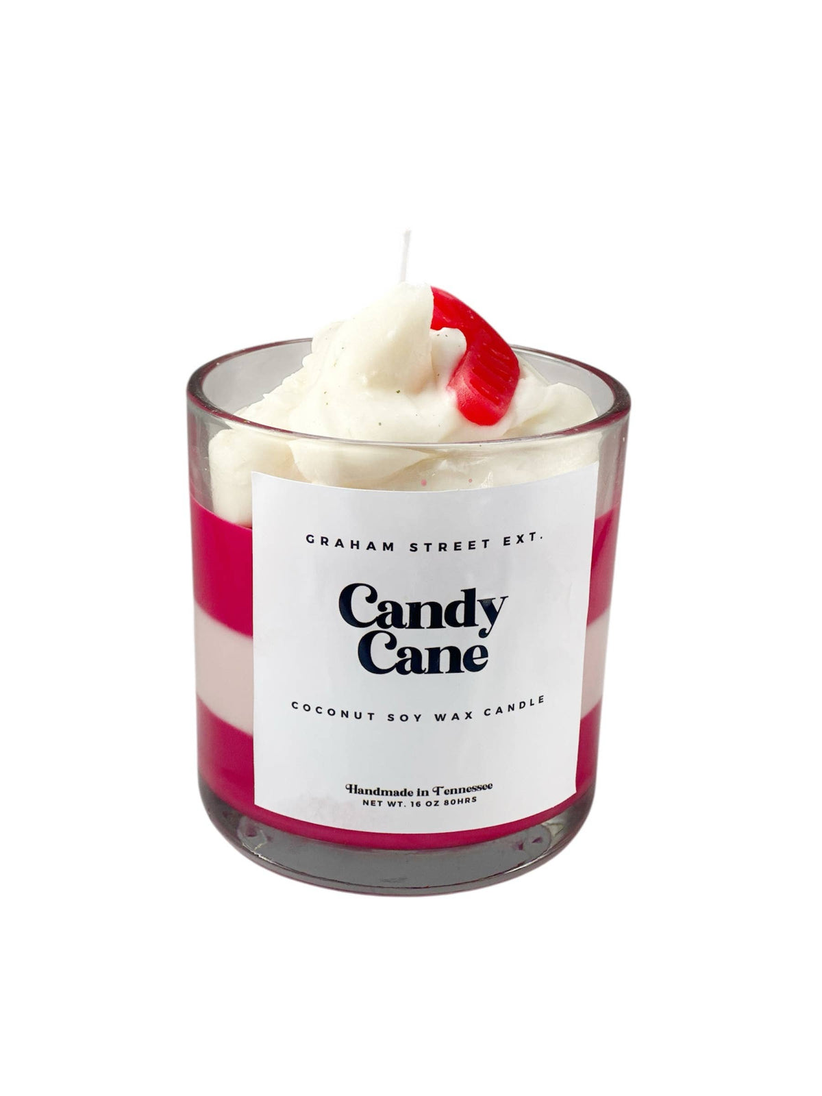 Candy Cane Dessert Candle