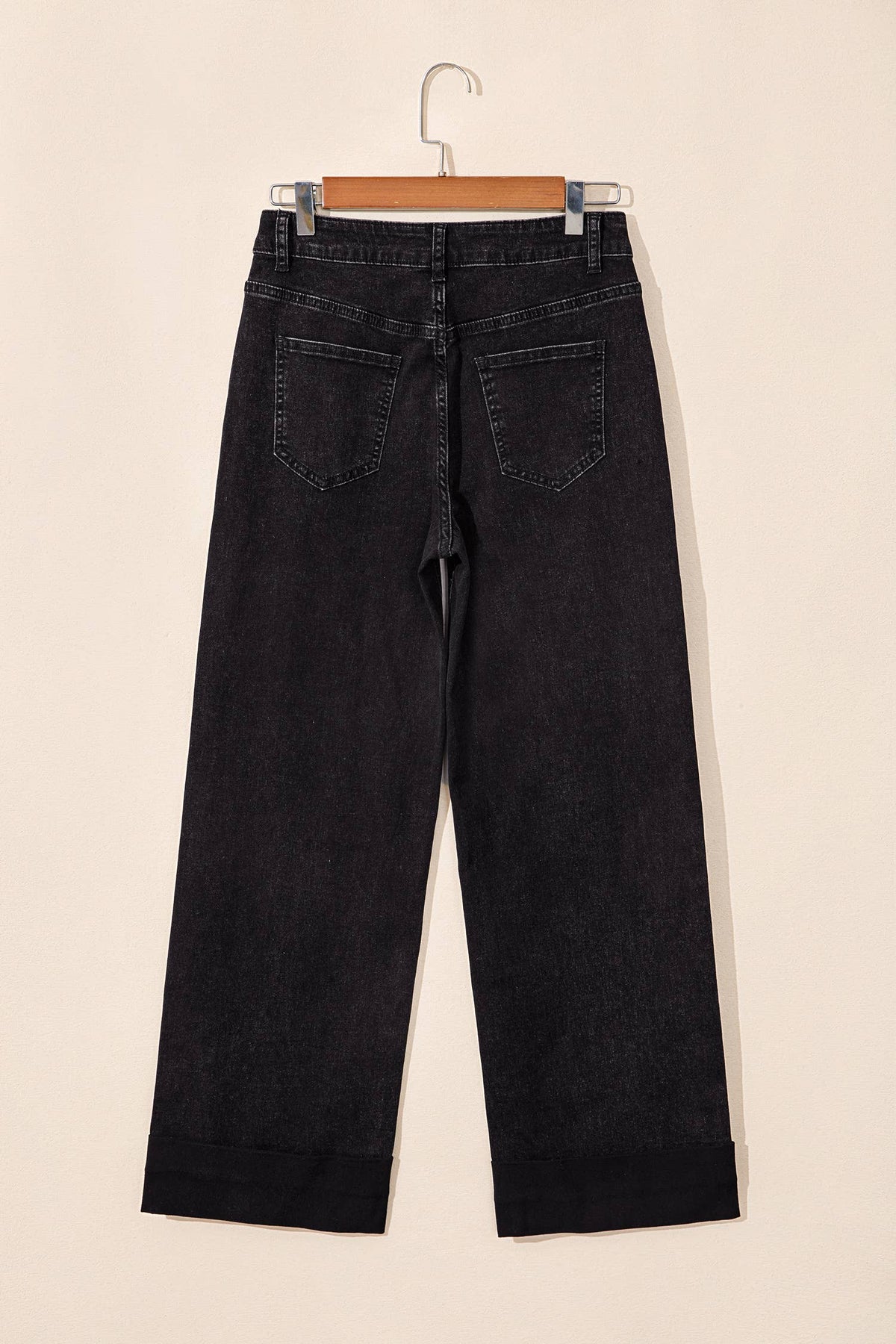 66 Fall 2026 High Waisted Studded Wide Leg Jeans