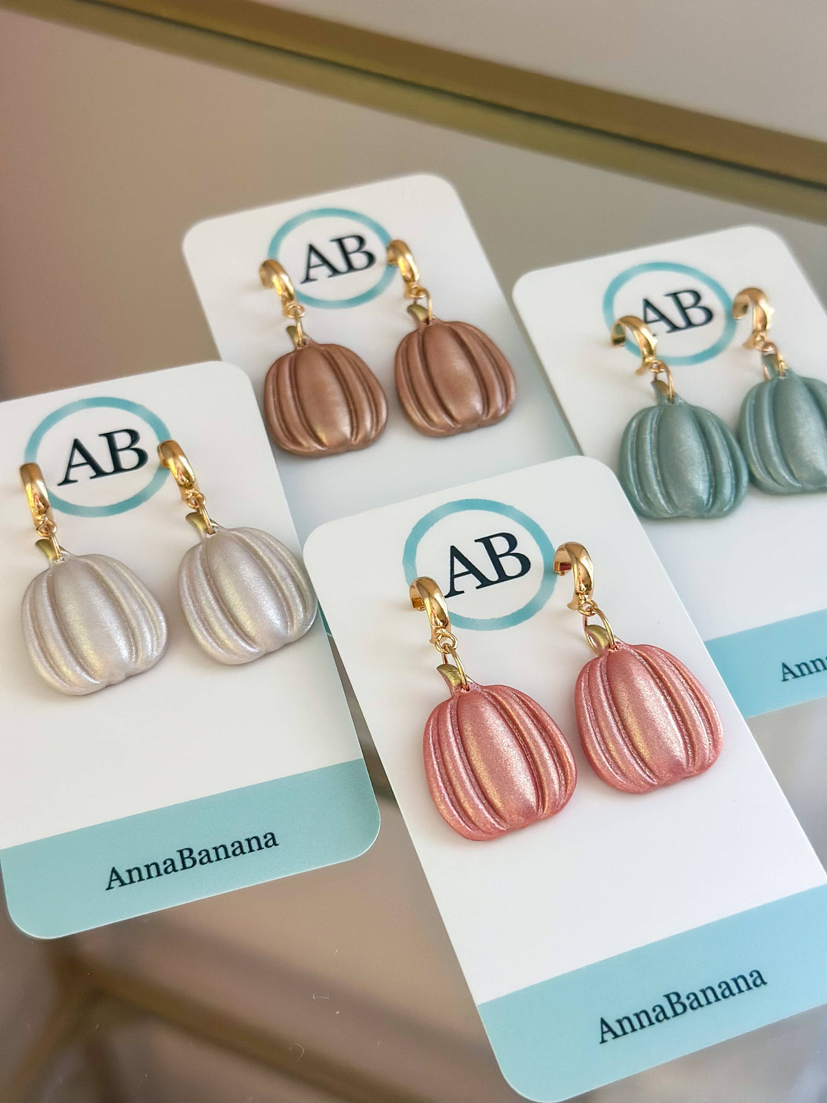 Shimmer Pumpkin Earrings