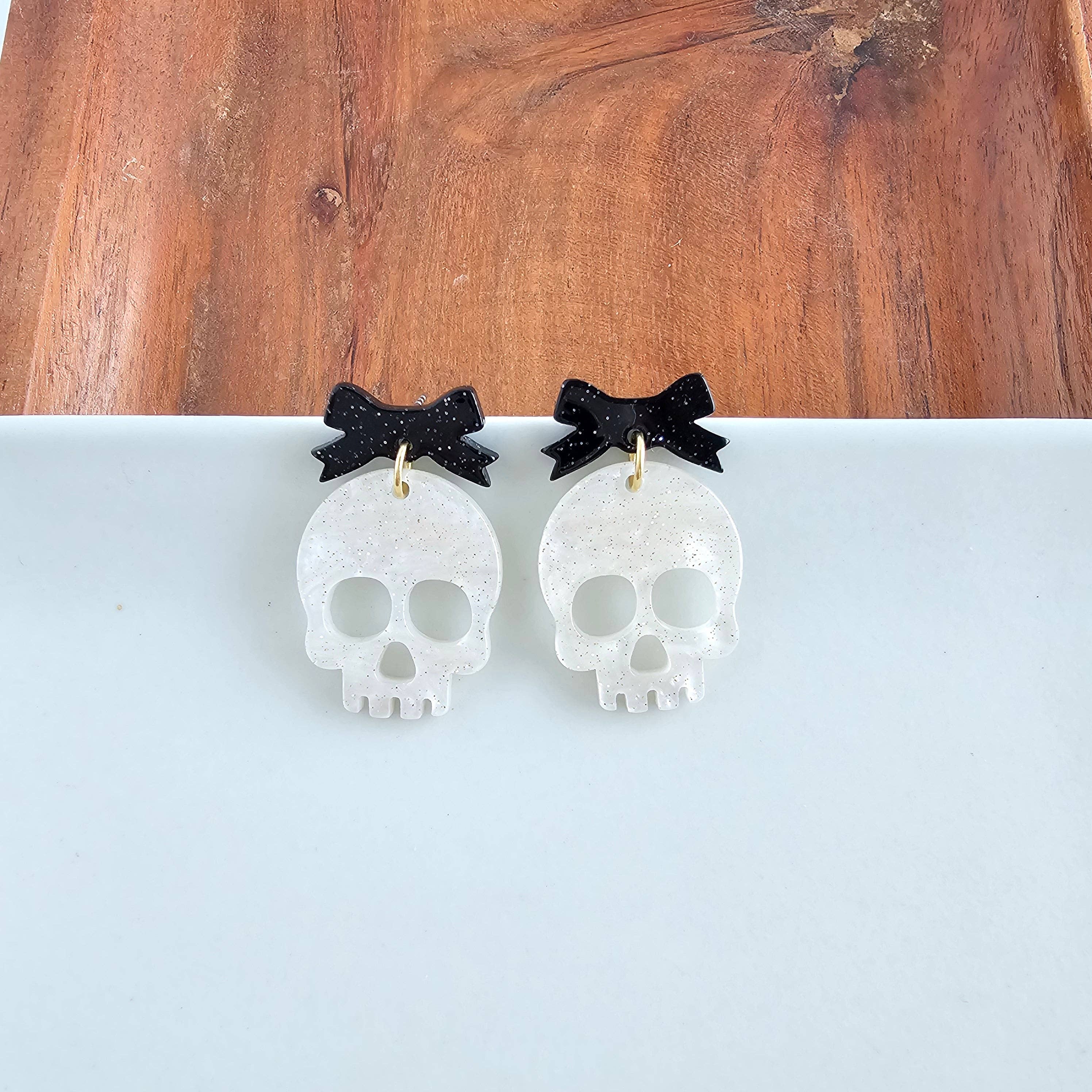 Bow Skeleton Earrings