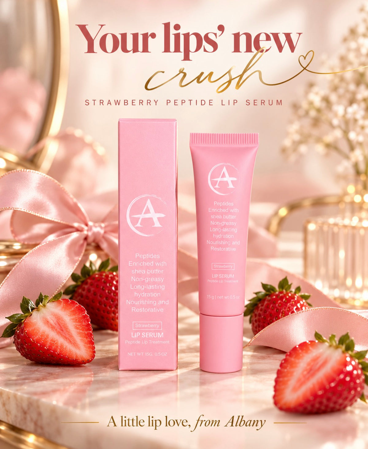 Albany Peptide Tinted Lip Serum