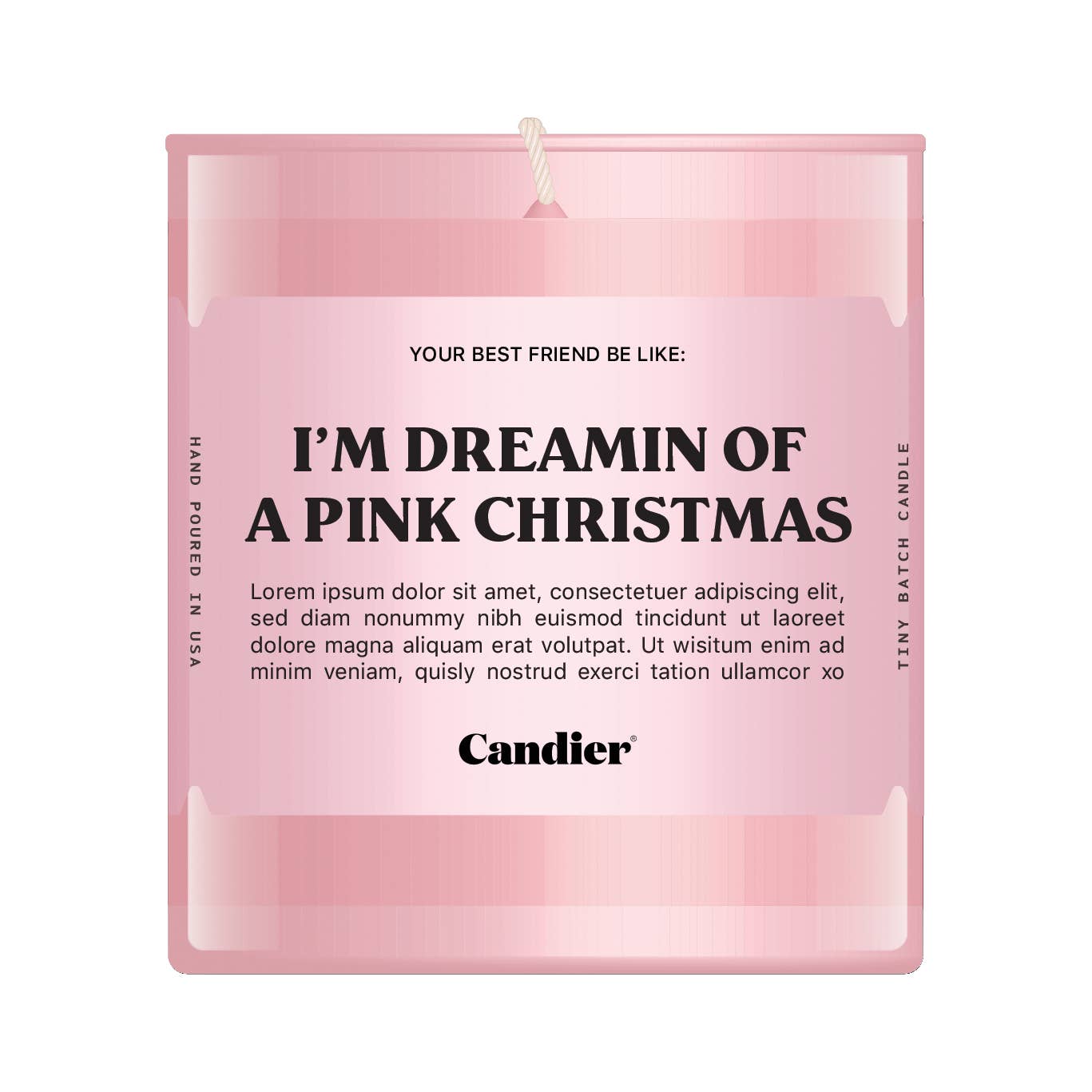 I'm Dreaming Of A Pink Christmas candle