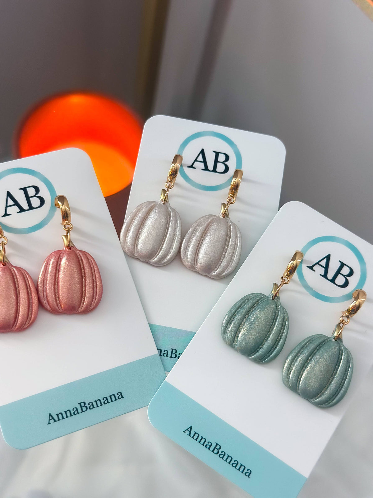 Shimmer Pumpkin Earrings