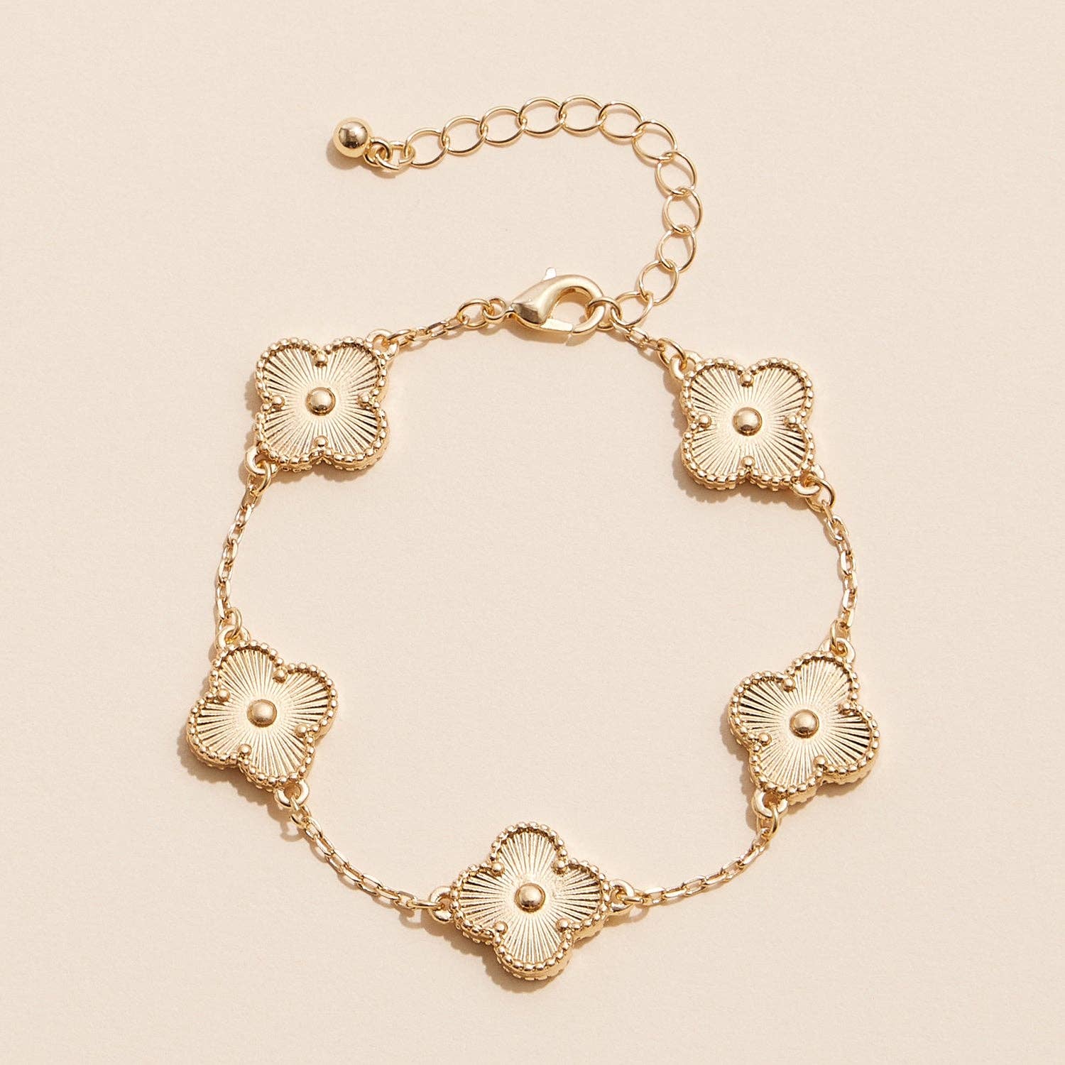 Multicolor Shell Charm Bracelet with Gold Accents