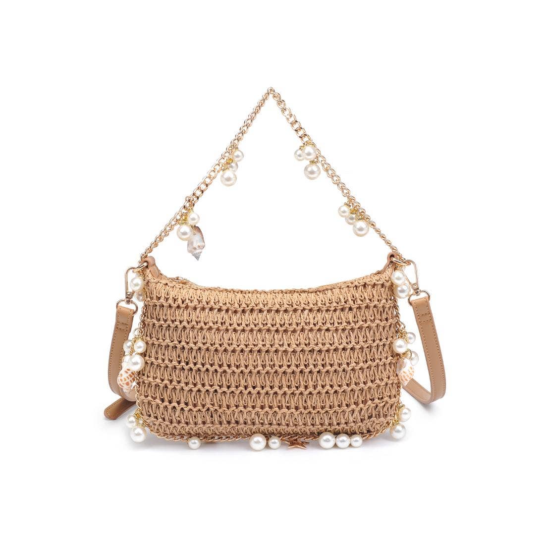 Steph Seasonal Seashell Straw Bag Evening Bag