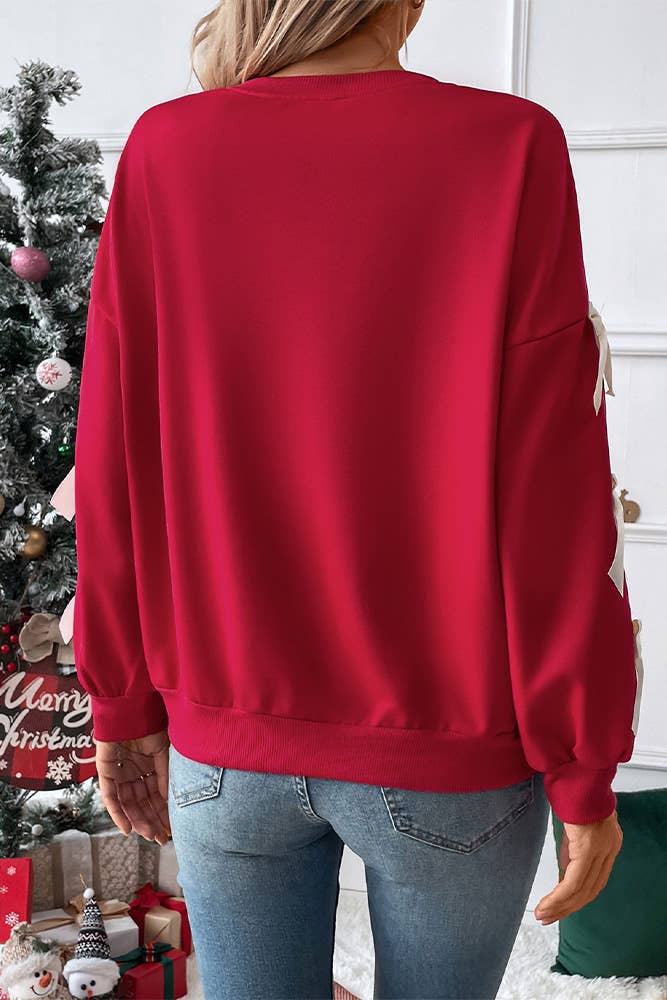Red Bowknot Christmas Sweatshirt BFZY1246