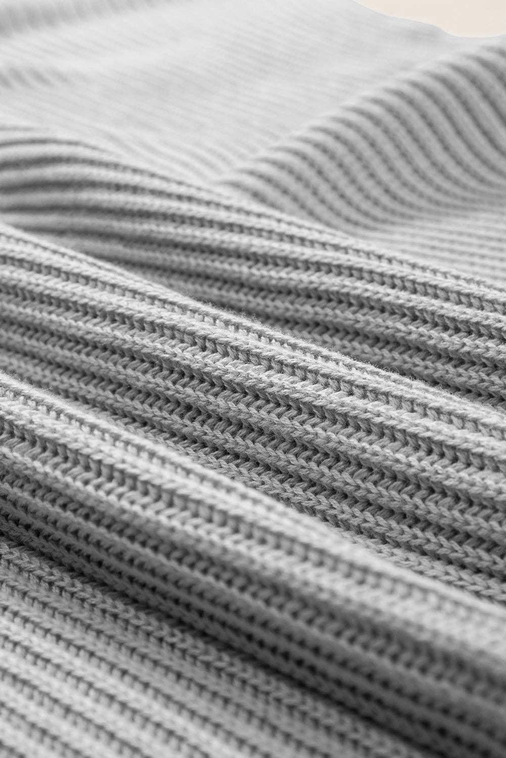 Gray Short Sleeve Side Slit Oversized Sweater: Apricot / 55%Acrylic+45%Cotton / M