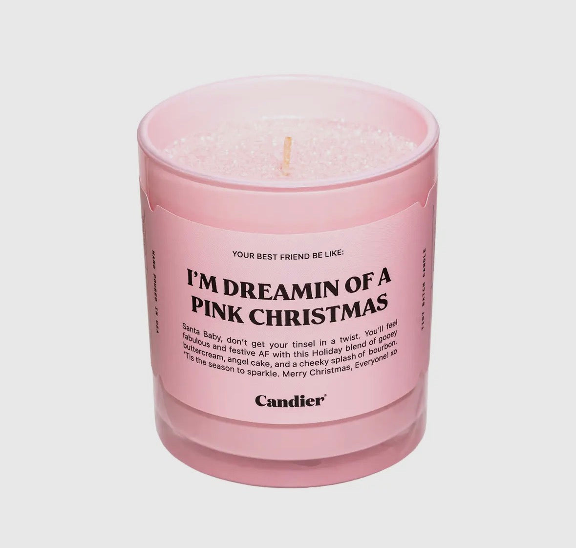 I'm Dreaming Of A Pink Christmas candle