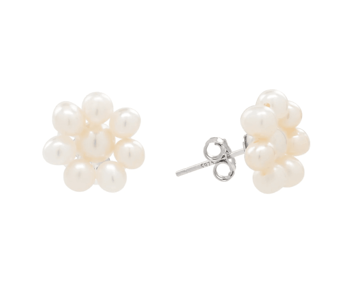 Pearl Flower Studs