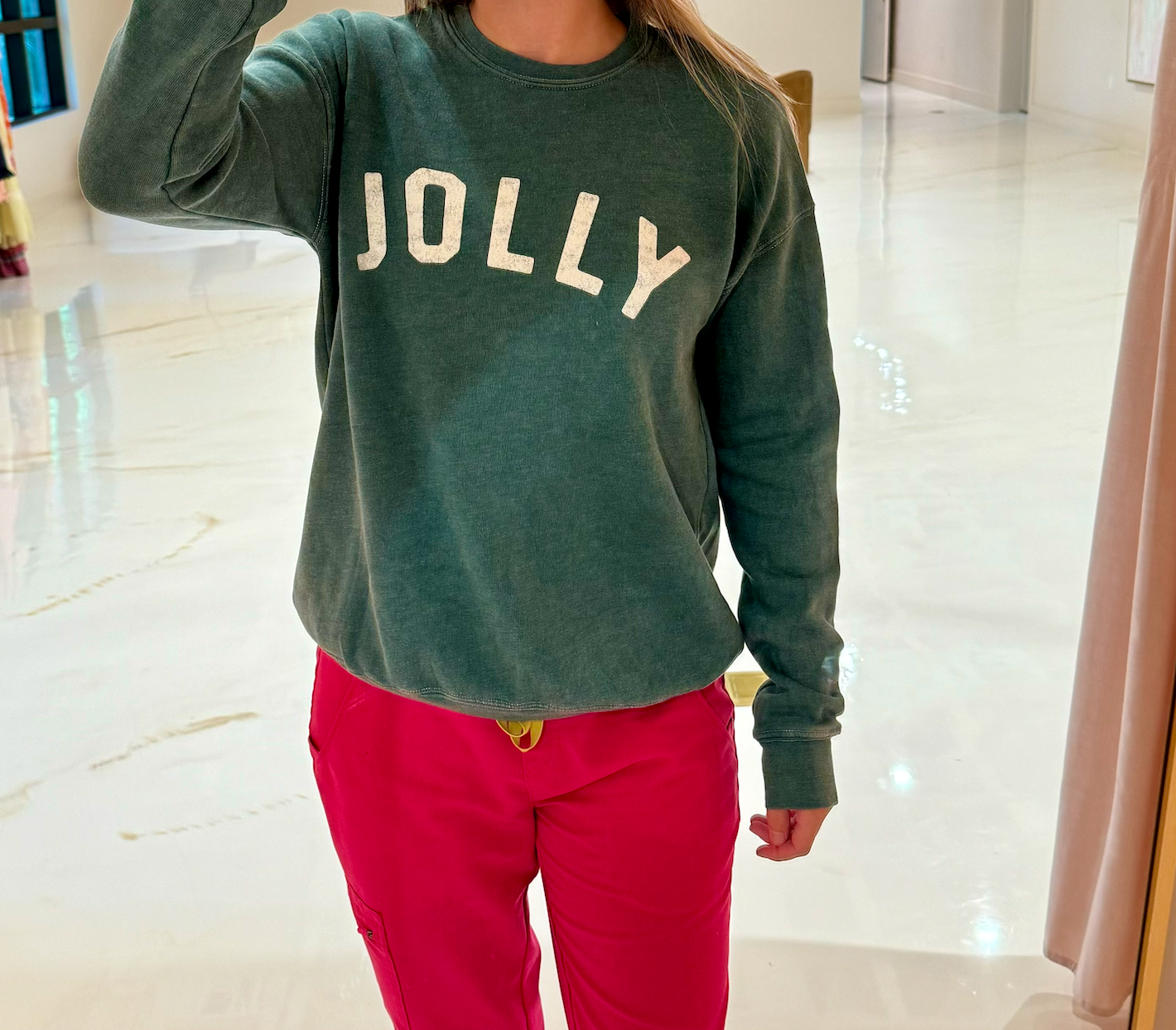 Jolly Crewneck in Dusty Forest