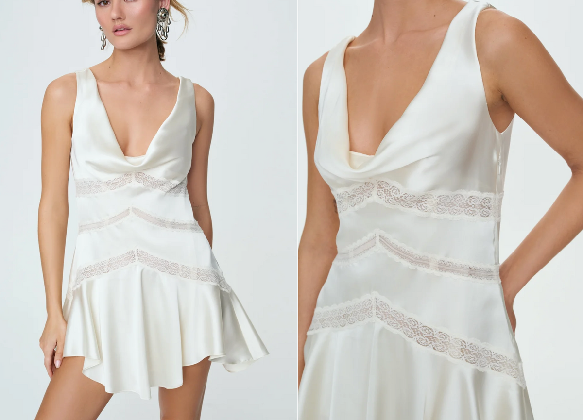 Vintage Cream Cove Mini Dress