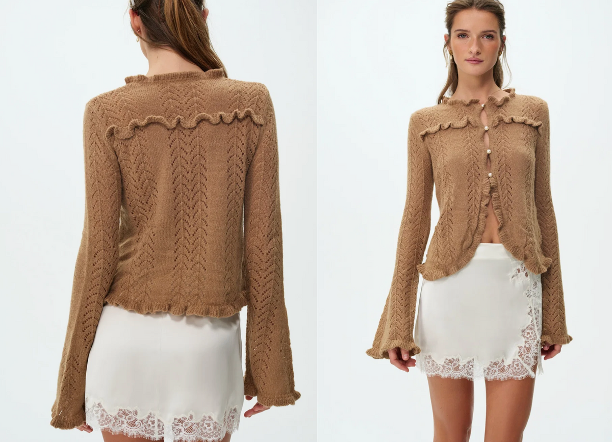 Camel Merlot Top