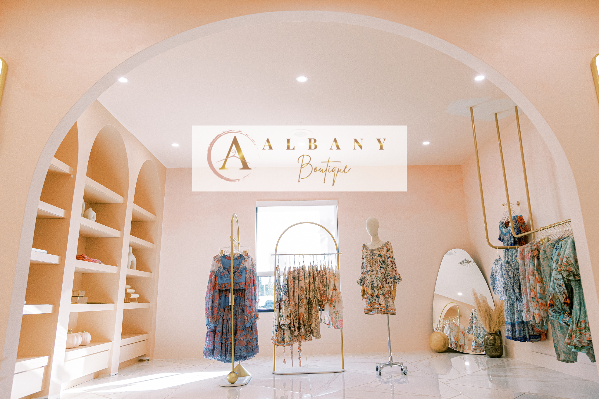 Albany Boutique Storefront - A Modern Display of Trendy Fashion Styles