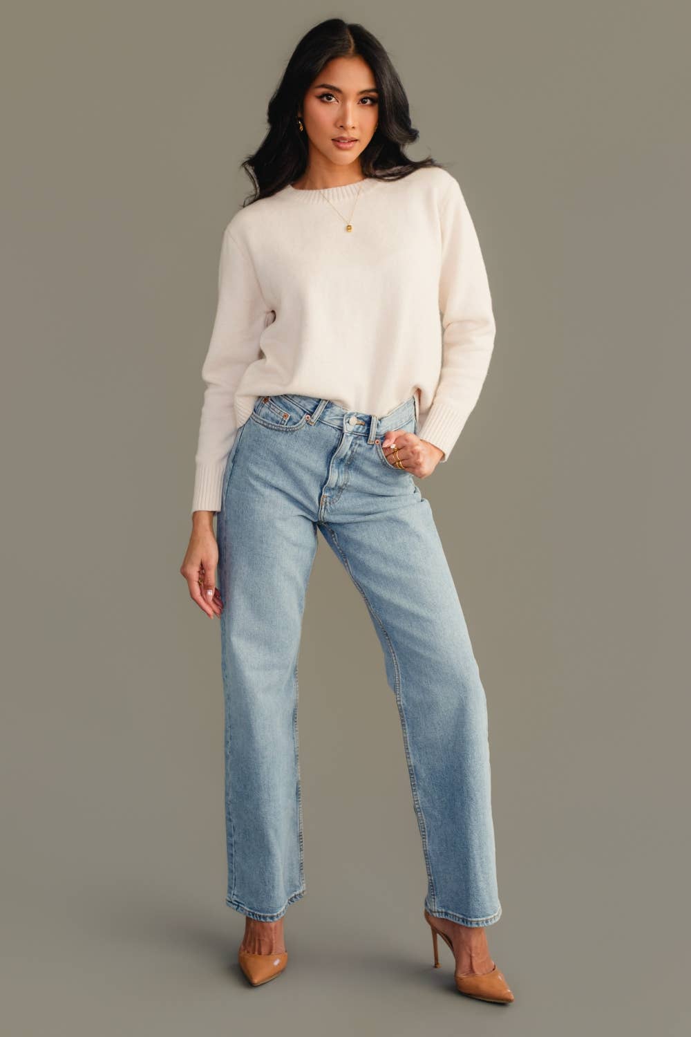 Cream Soft Sweater