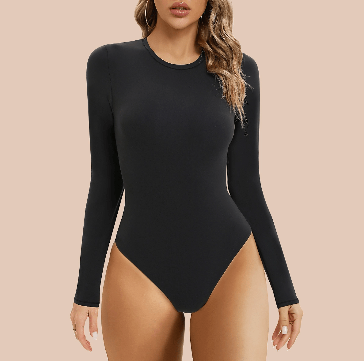 Basic Sculpting Long Sleeve in Black - A Versatile and Chic Top for Layering or Solo Wear"