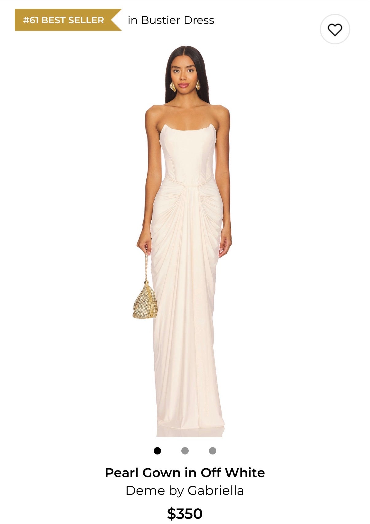 deme by gabriella dress Deme by Gabriella Pearl Gown in Cream