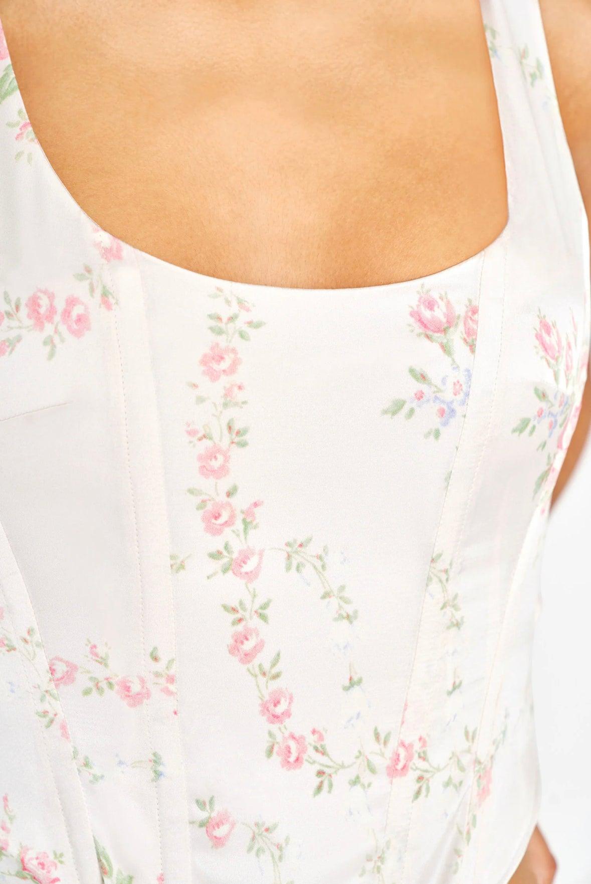 Love Shack Fancy Mori Bustier - Elegant and Structured Bustier Top with Feminine Details, Perfect for Layering or Standalone Looks