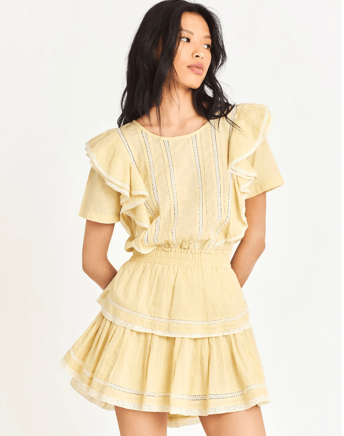 LoveShackFancy | Natasha Mini Dress | L | Gilded Yellow LoveShackFancy | Natasha Mini Dress | L | Gilded Yellow