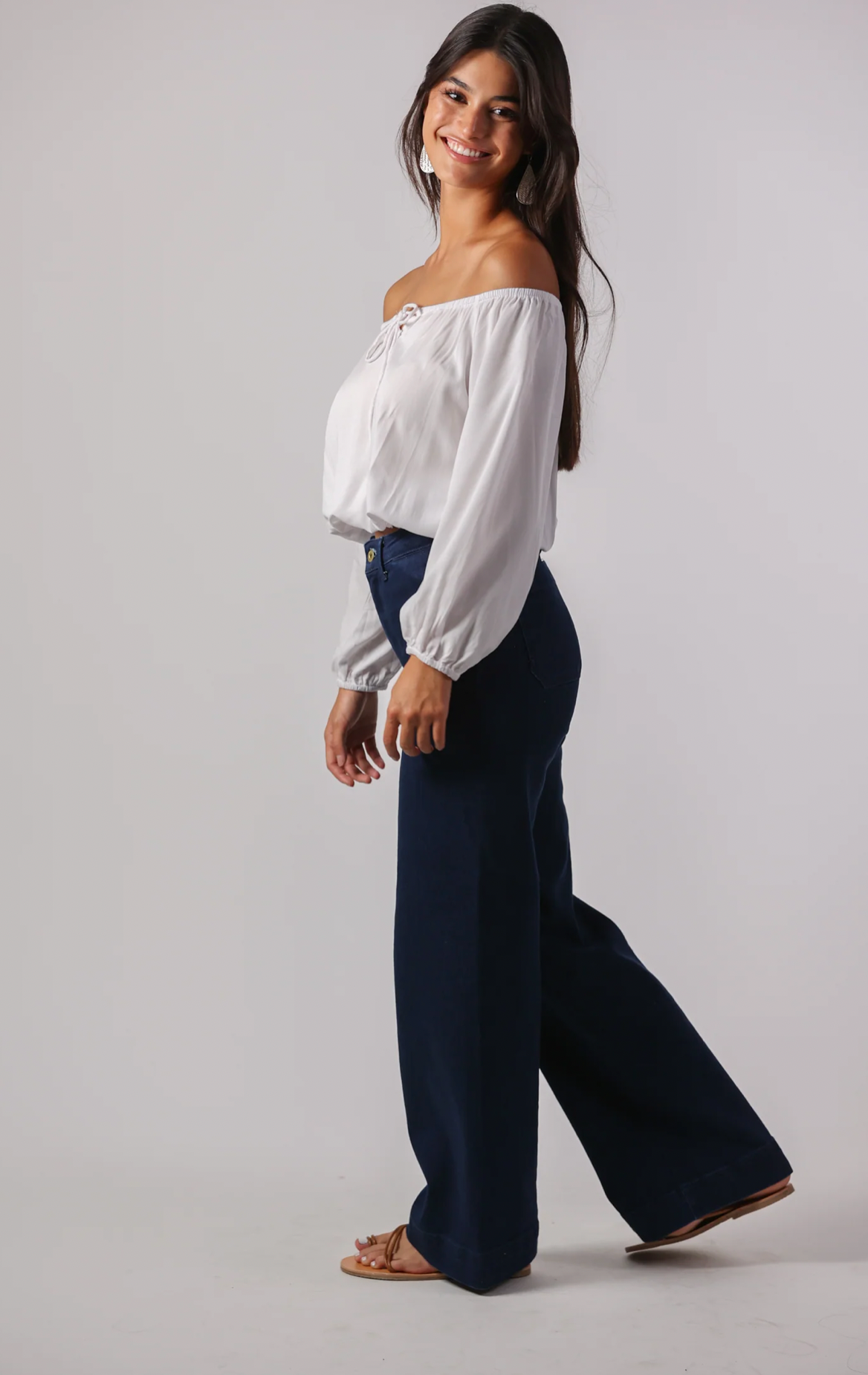 Sea Lustre Cali Off-the-Shoulder Top in White - Elegant and Breezy Off-Shoulder Top, Perfect for Casual Chic Outfits and Beach Days