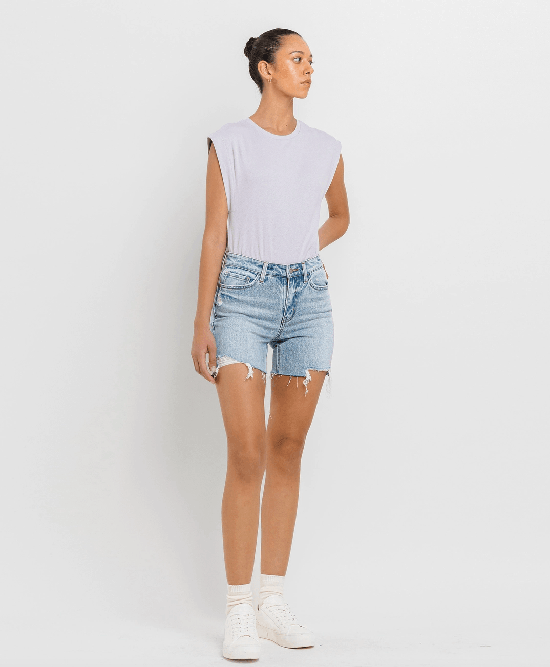 Vervet Loretta High Rise Midi Shorts
