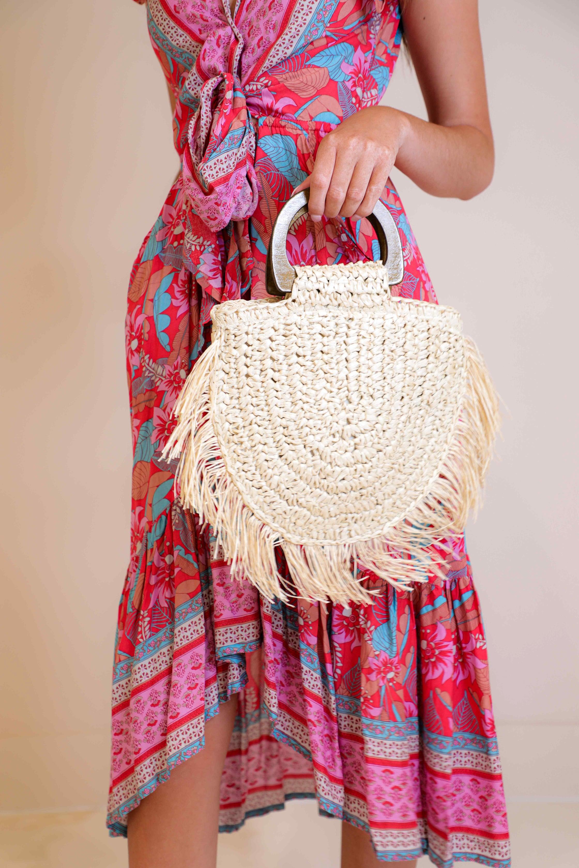 Melie Bianco Sicily Ivory Small Top Handle Bag - Timeless and Chic Top Handle Bag in Ivory, Ideal for Elegant Outfits and Special Occasions