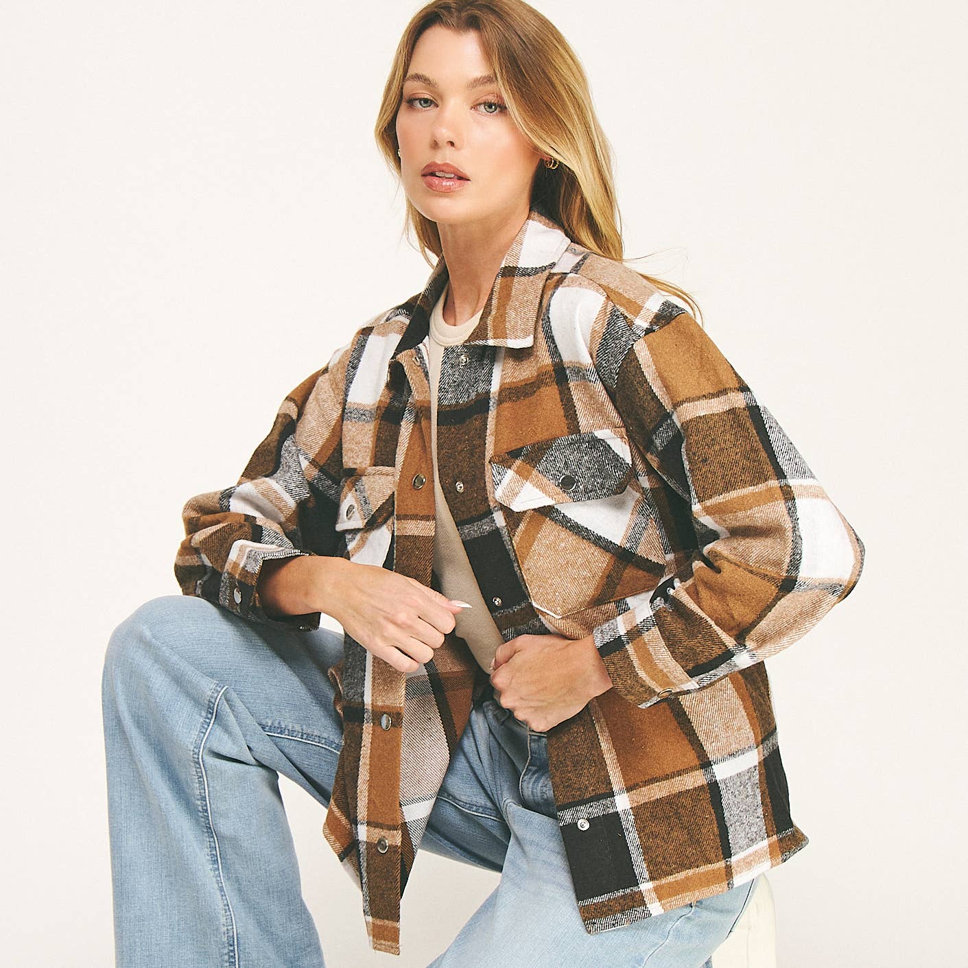 COZY CHIC OVERSIZED FLANNEL SHACKET
