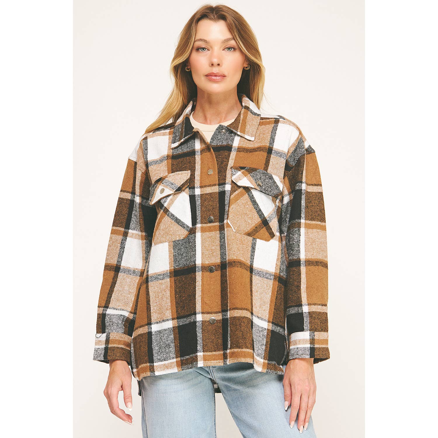 COZY CHIC OVERSIZED FLANNEL SHACKET