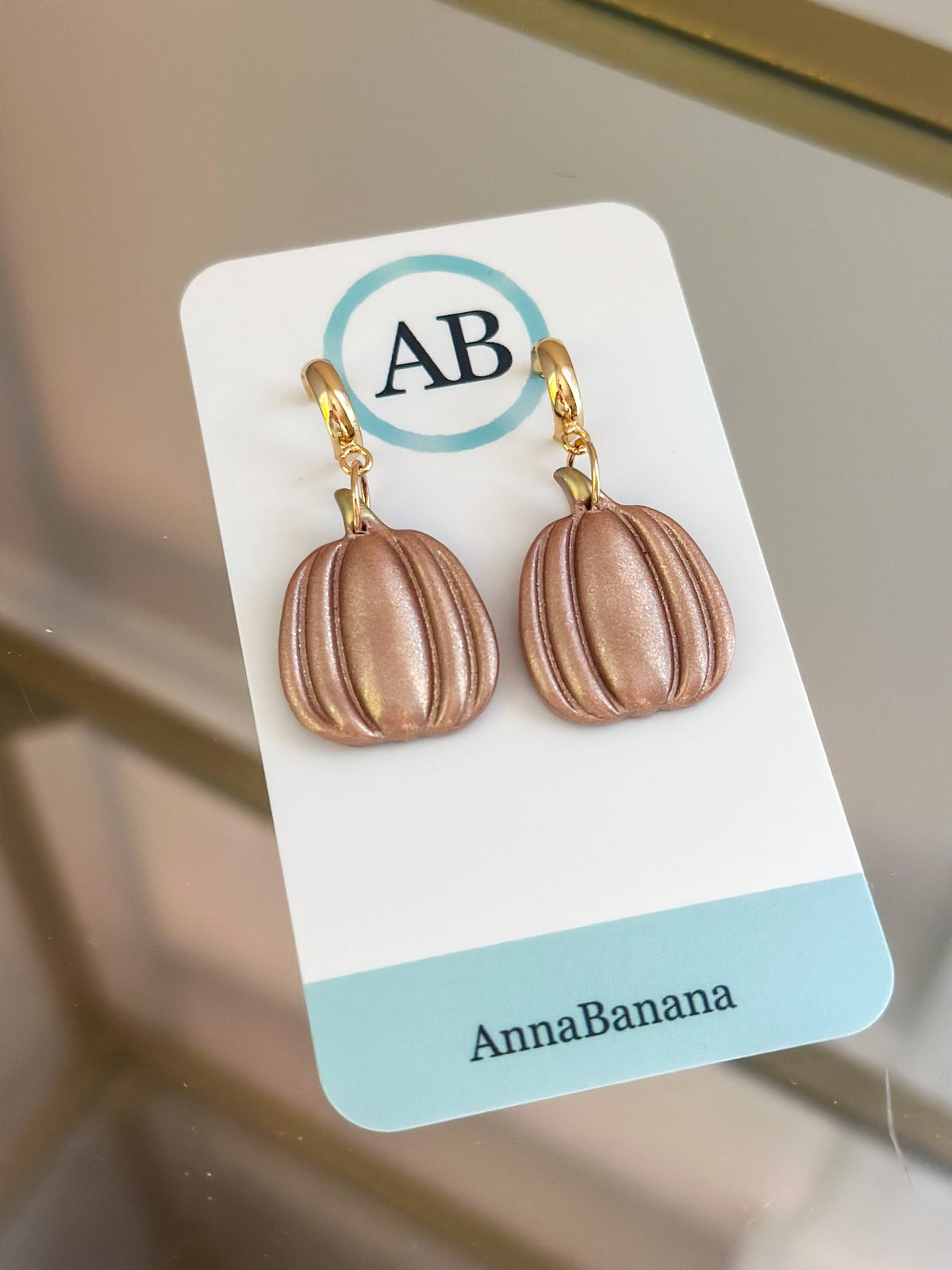 Shimmer Pumpkin Earrings