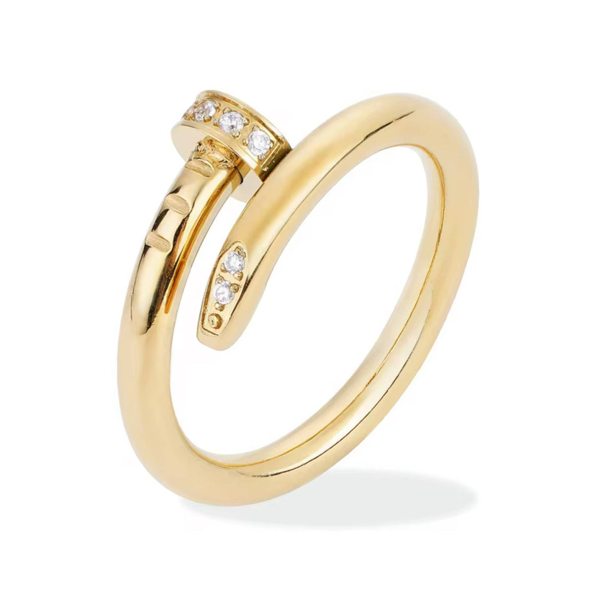 Zircon Gold Simple Ring