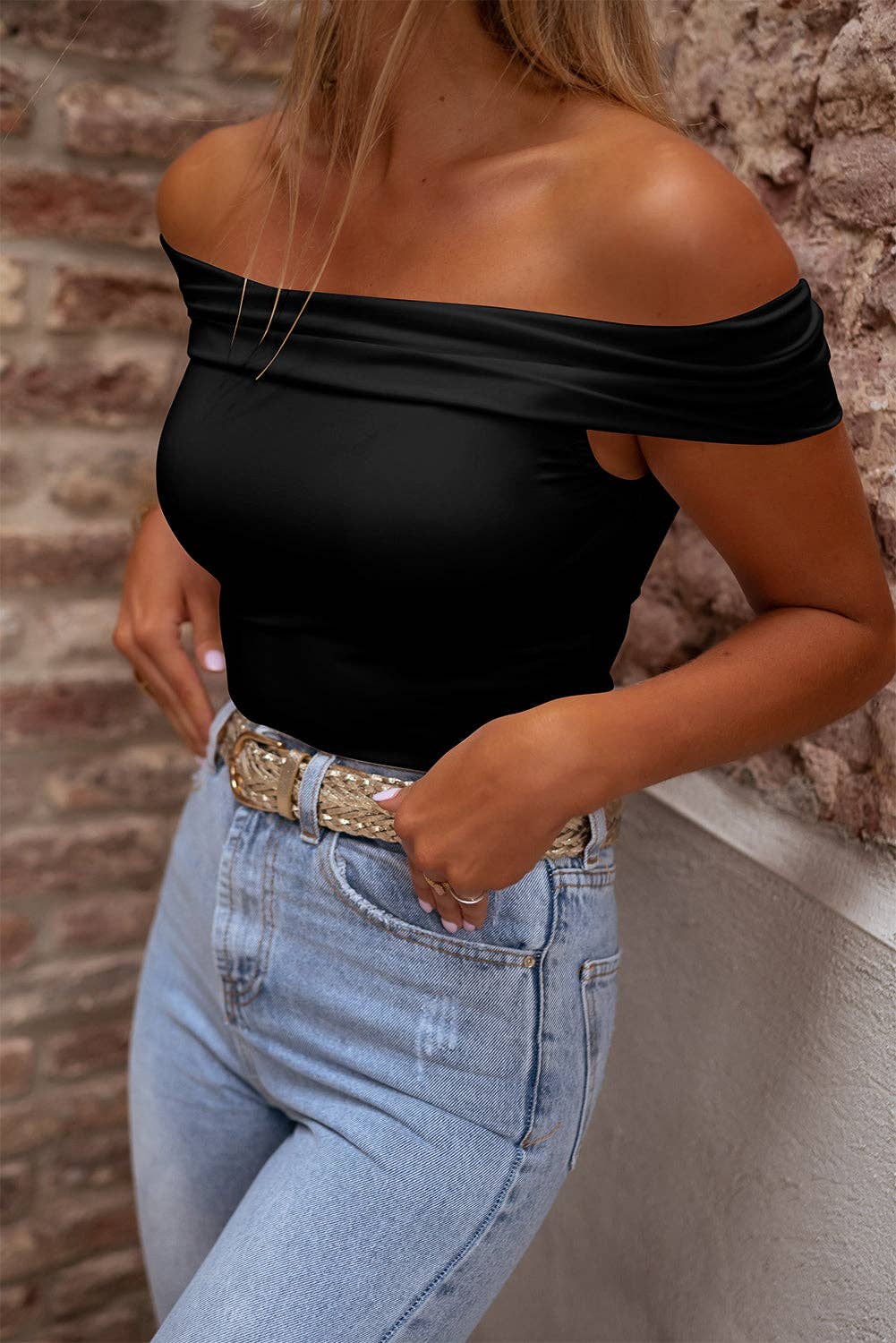 Folded Off-Shoulder Top