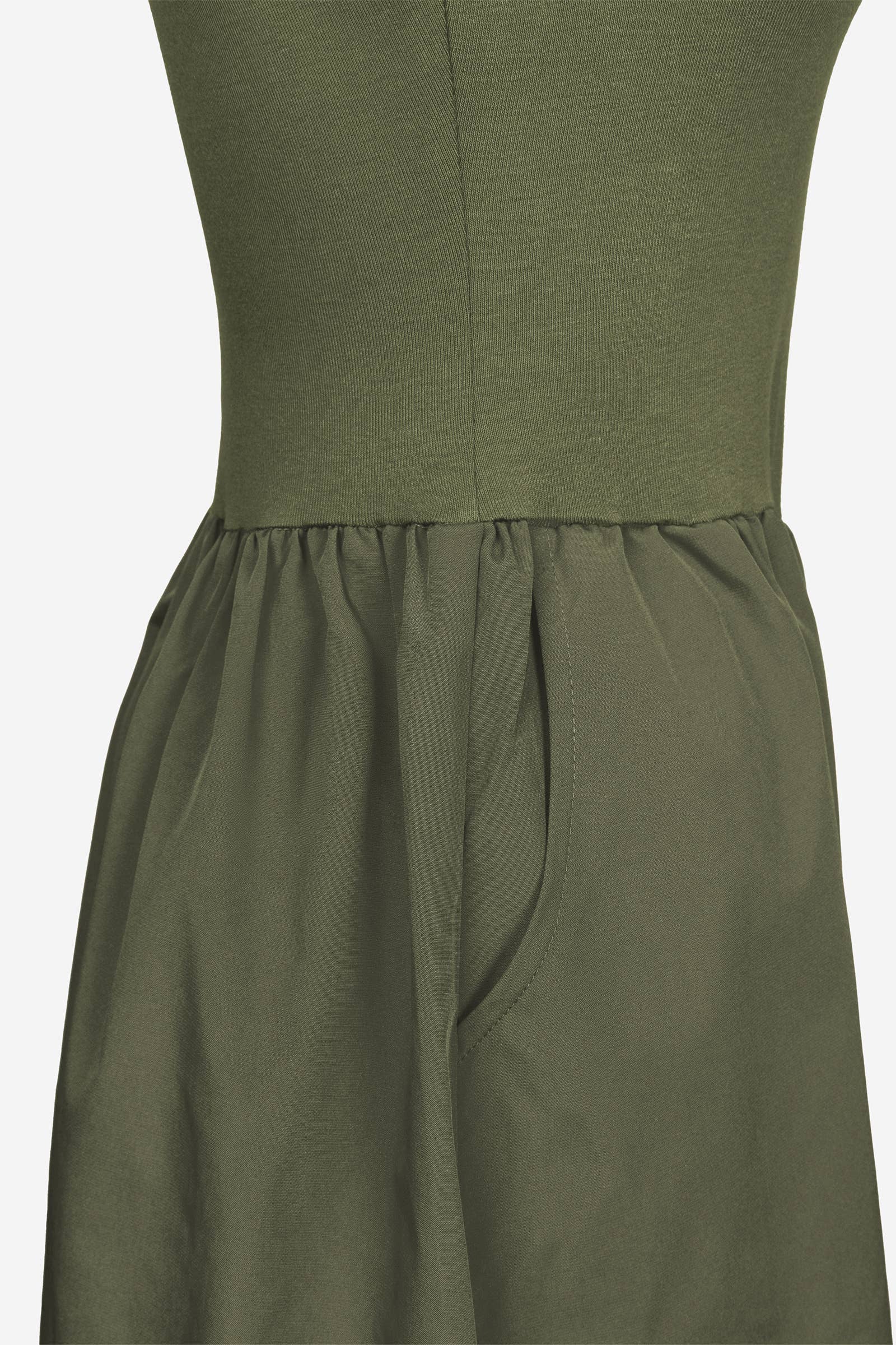 Sleeveless Mock Neck Midi Dress