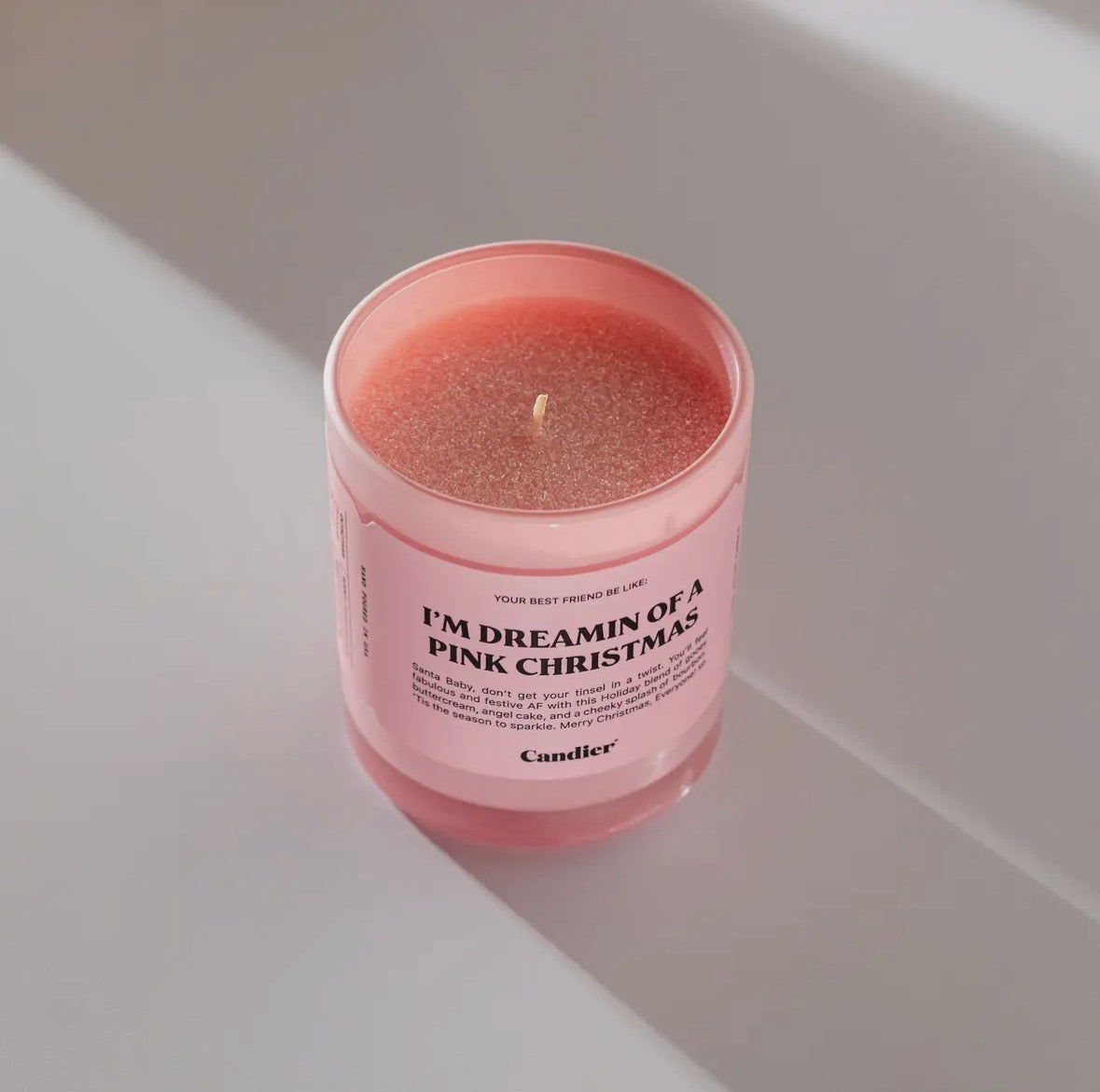 I'm Dreaming Of A Pink Christmas candle