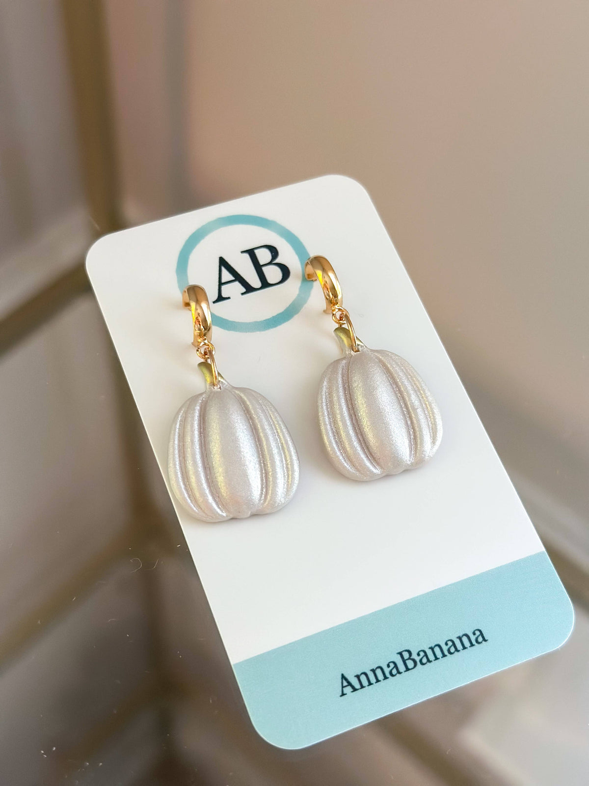 Shimmer Pumpkin Earrings