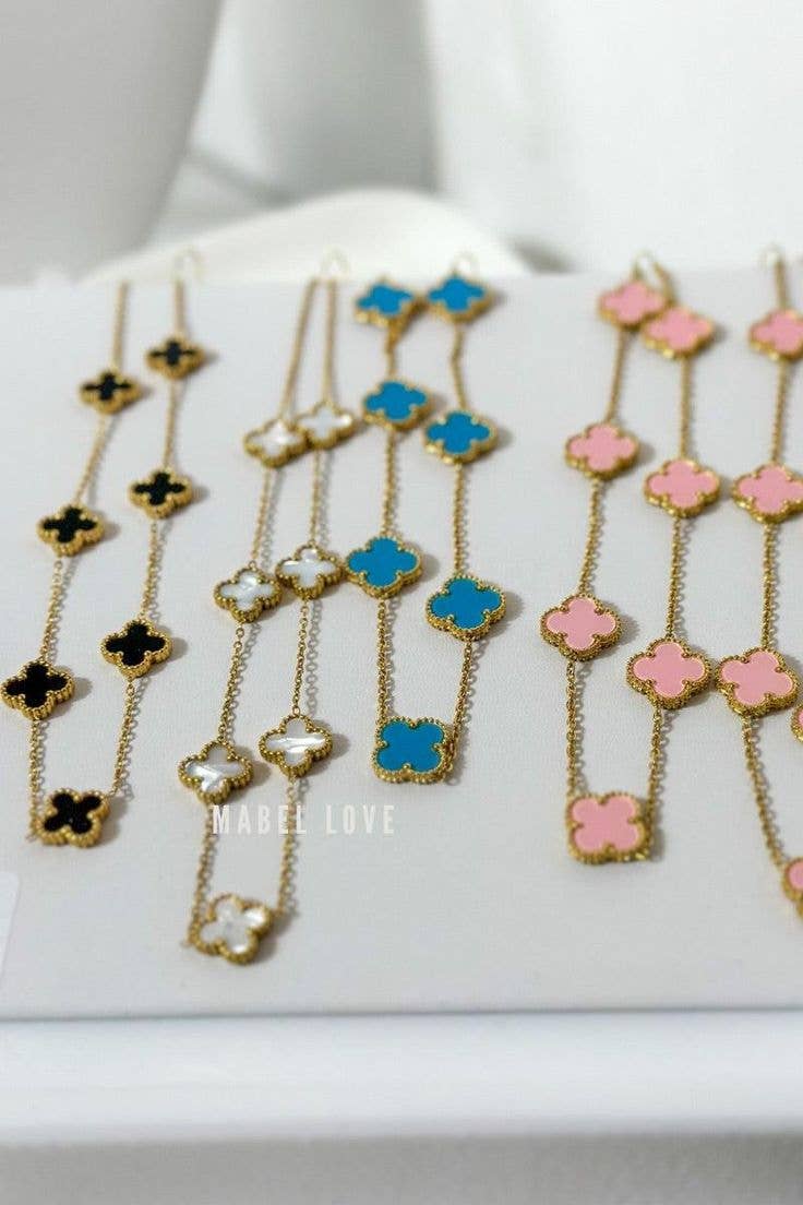 Double Sided Multi Clover Necklace