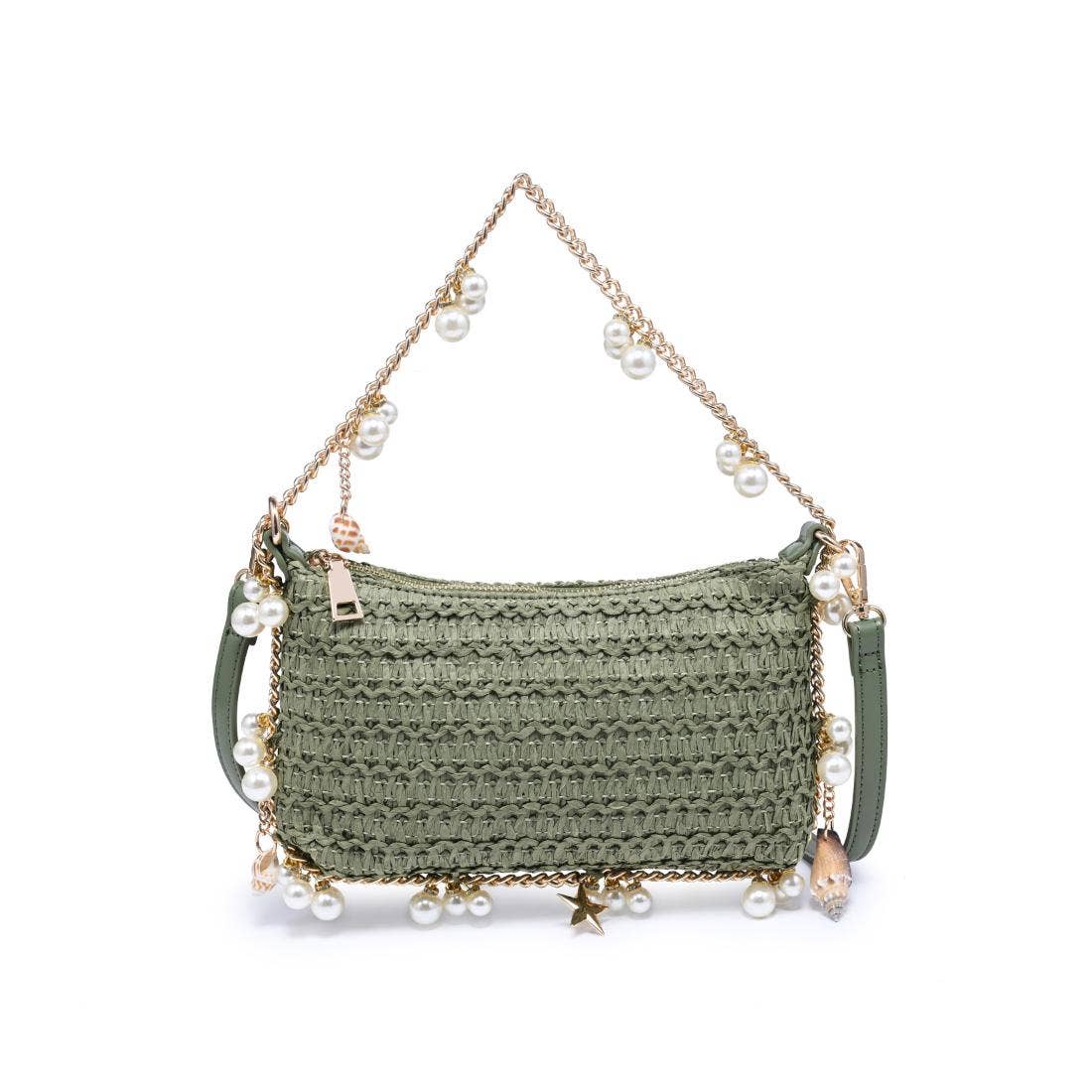 Steph Seasonal Seashell Straw Bag Evening Bag