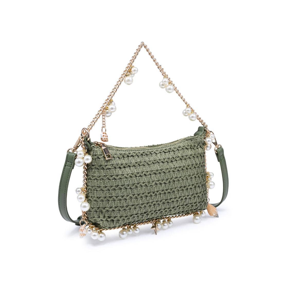 Steph Seasonal Seashell Straw Bag Evening Bag