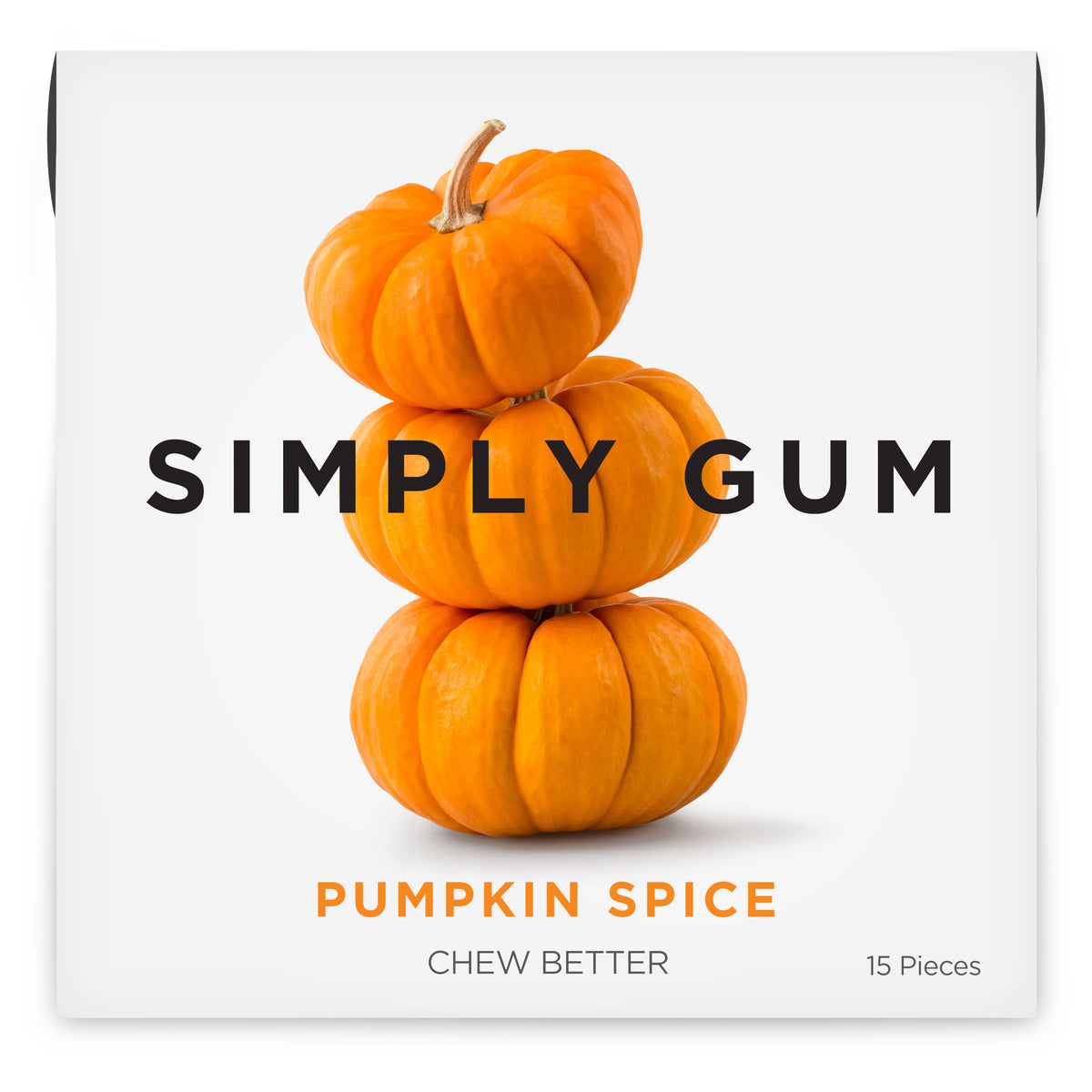 Pumpkin Spice Chewing Gum - Natural + Plastic-Free | 6 Pack