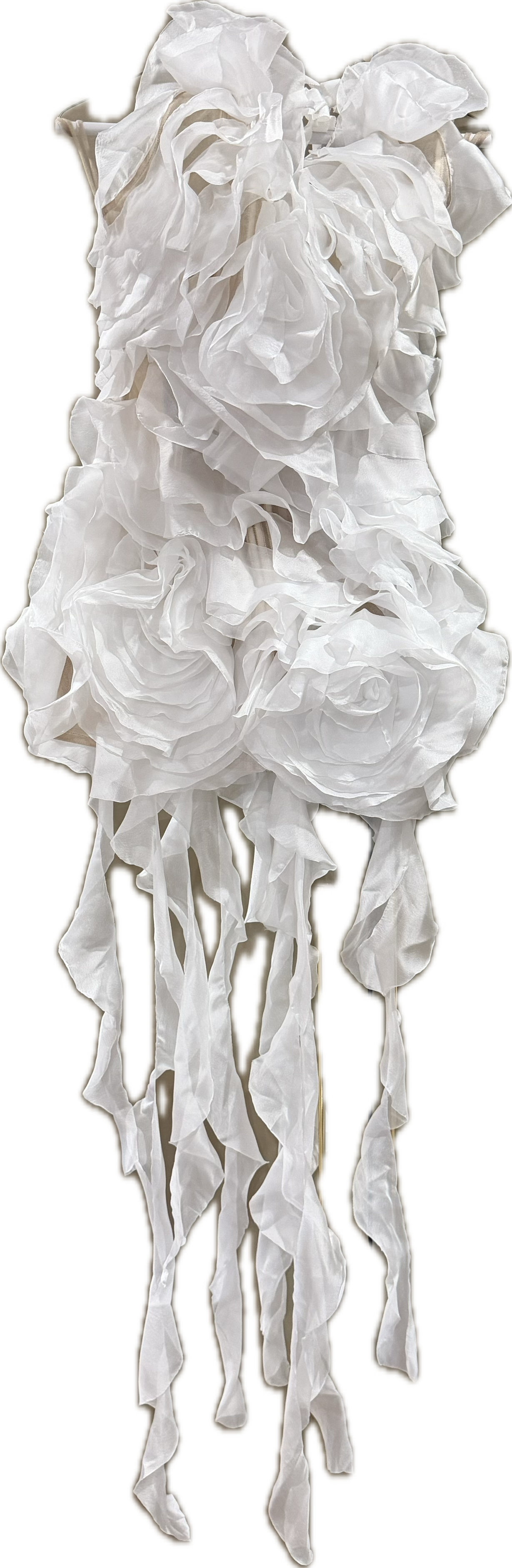 Rosie Pencil Ruffled Foam Organza Mini Dress