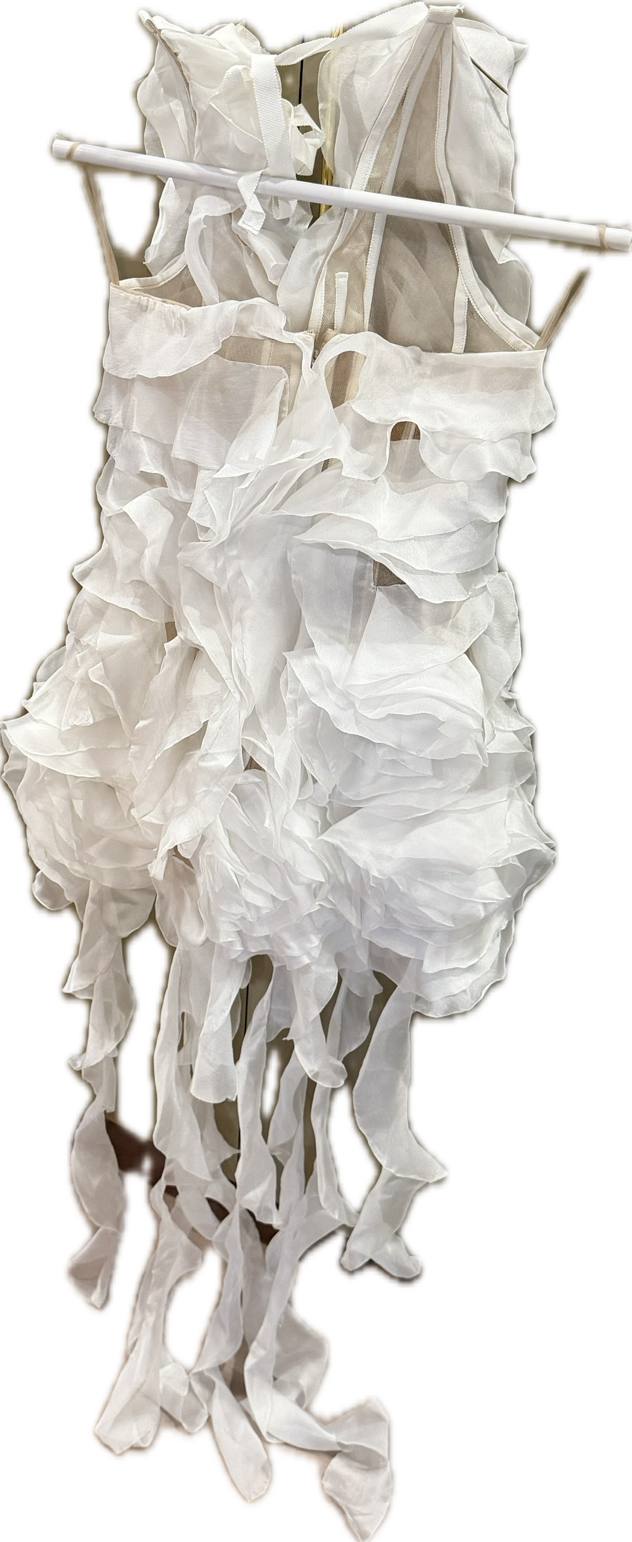 Rosie Pencil Ruffled Foam Organza Mini Dress