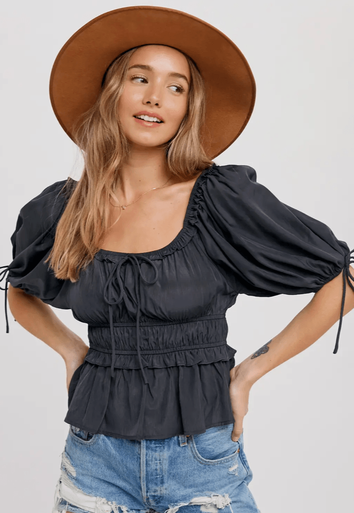 Bluivy Ash Square Neck Boho Shirt - A Chic and Flowing Top for Bohemian Style