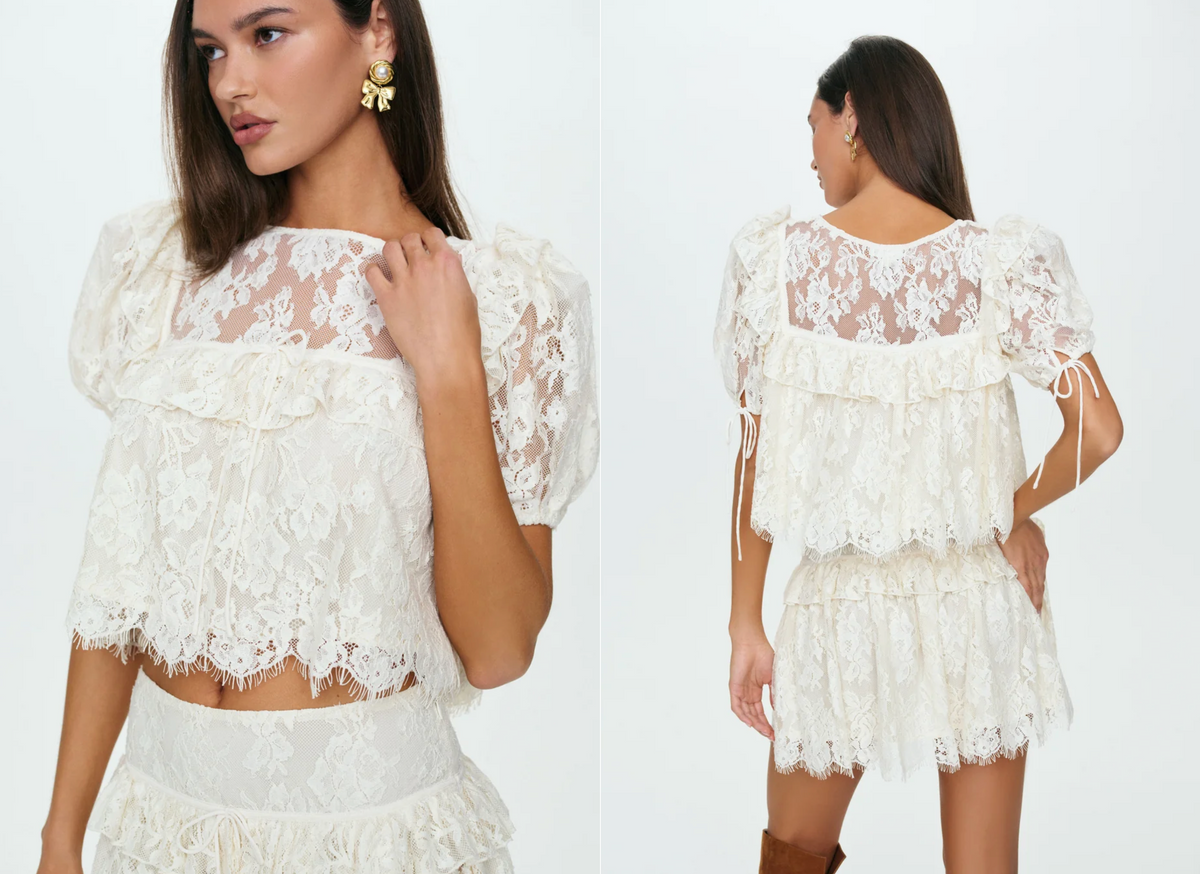 Cream Rosa Top