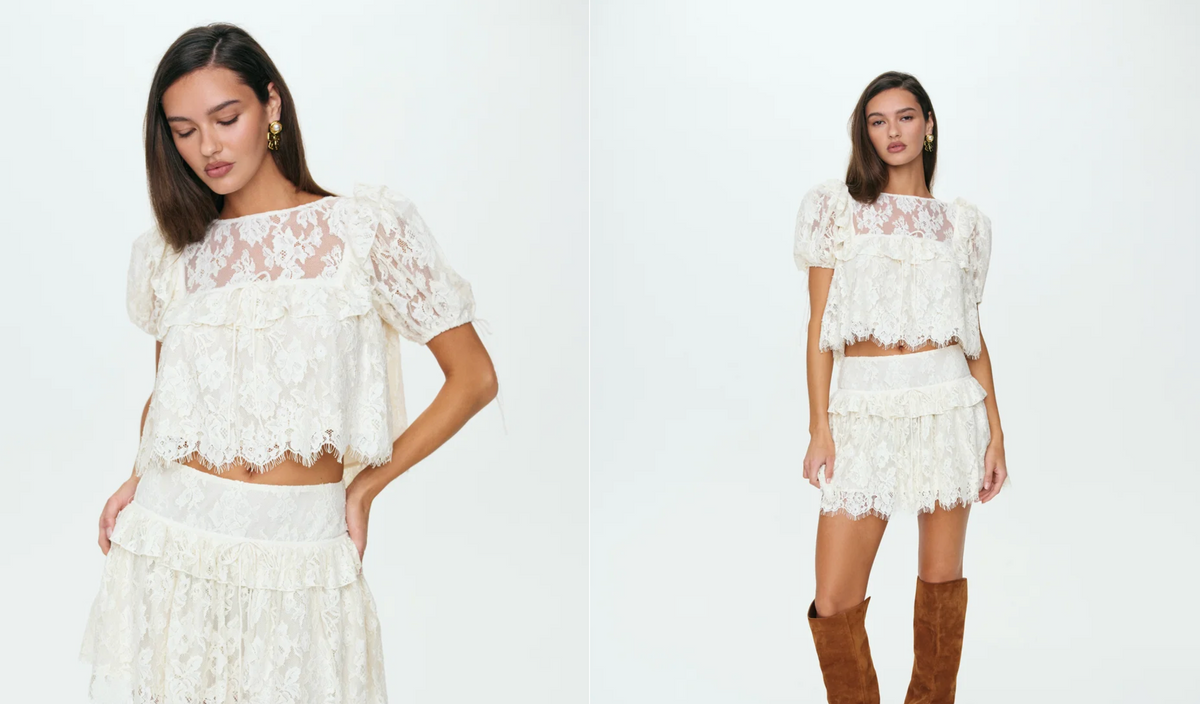 Cream Rosa Top
