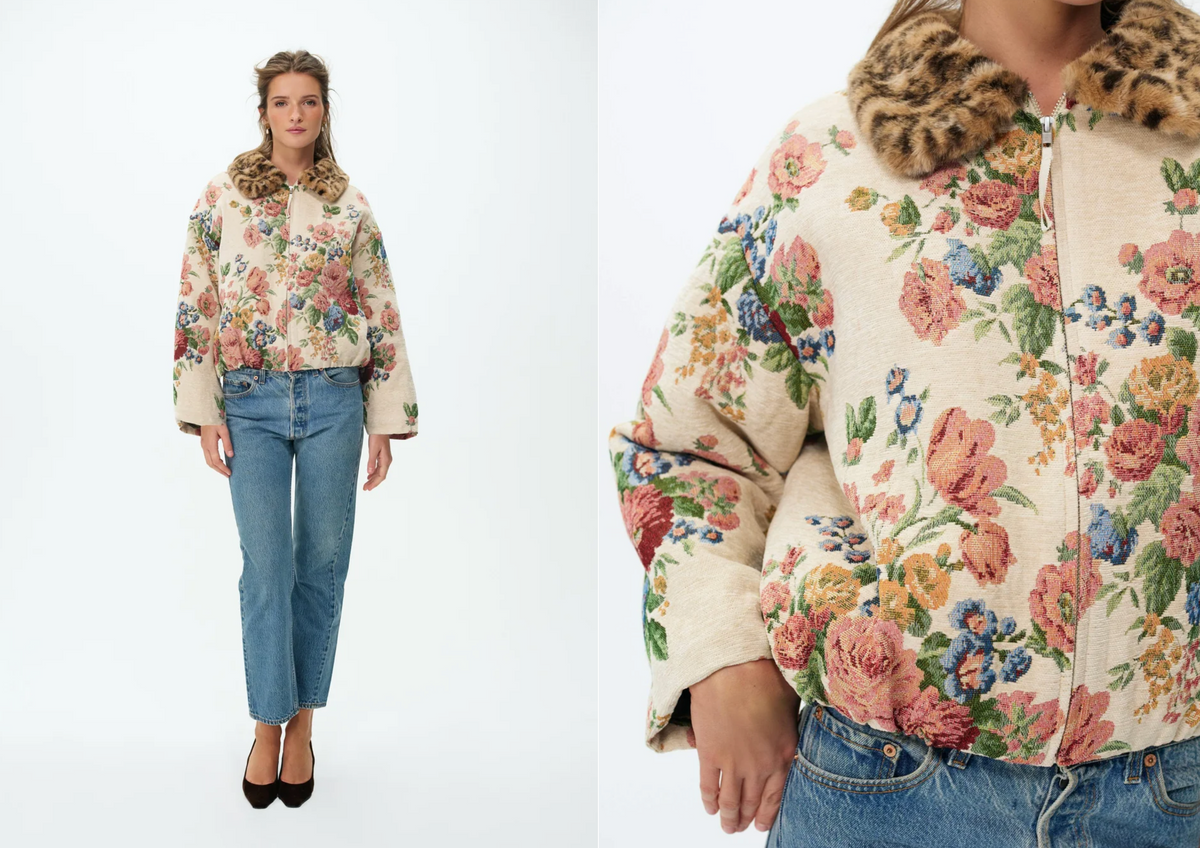 Cream Betsy Floral Jacket