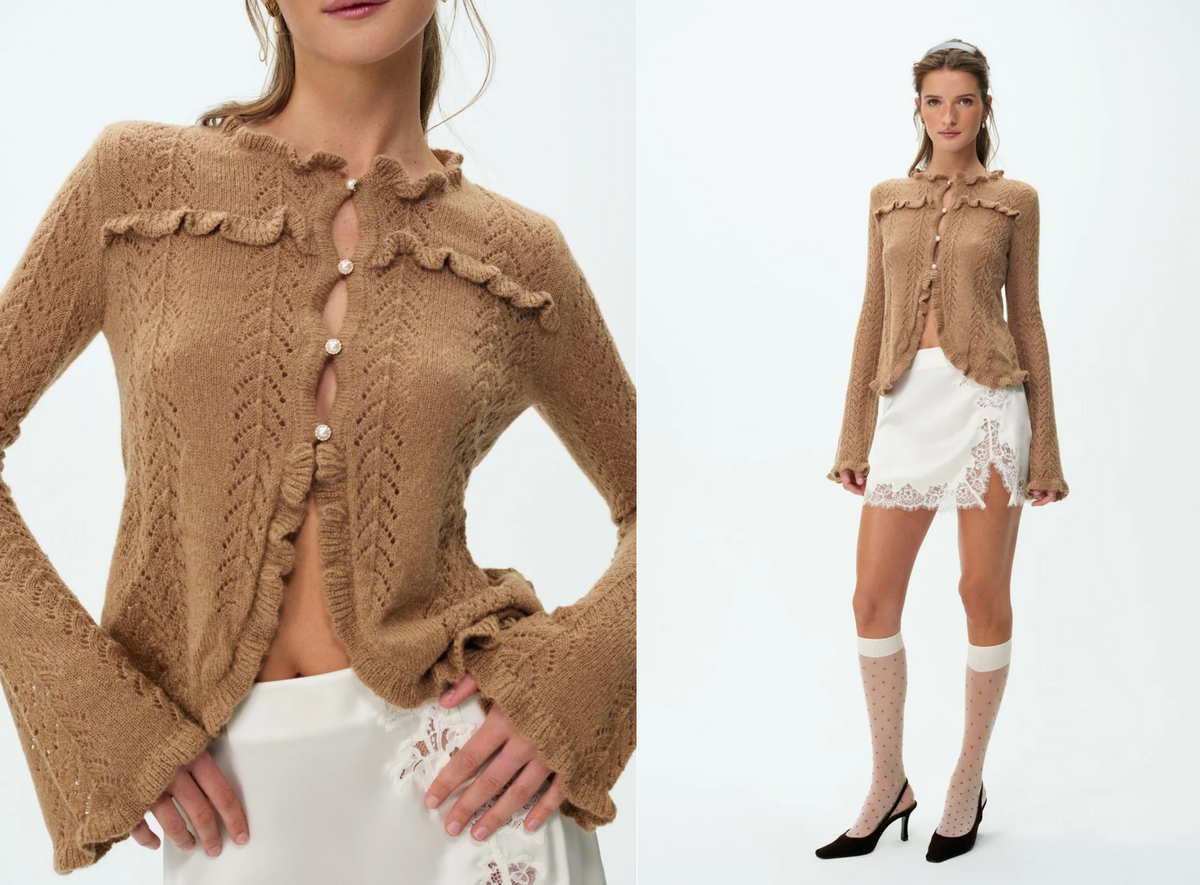 Camel Merlot Top
