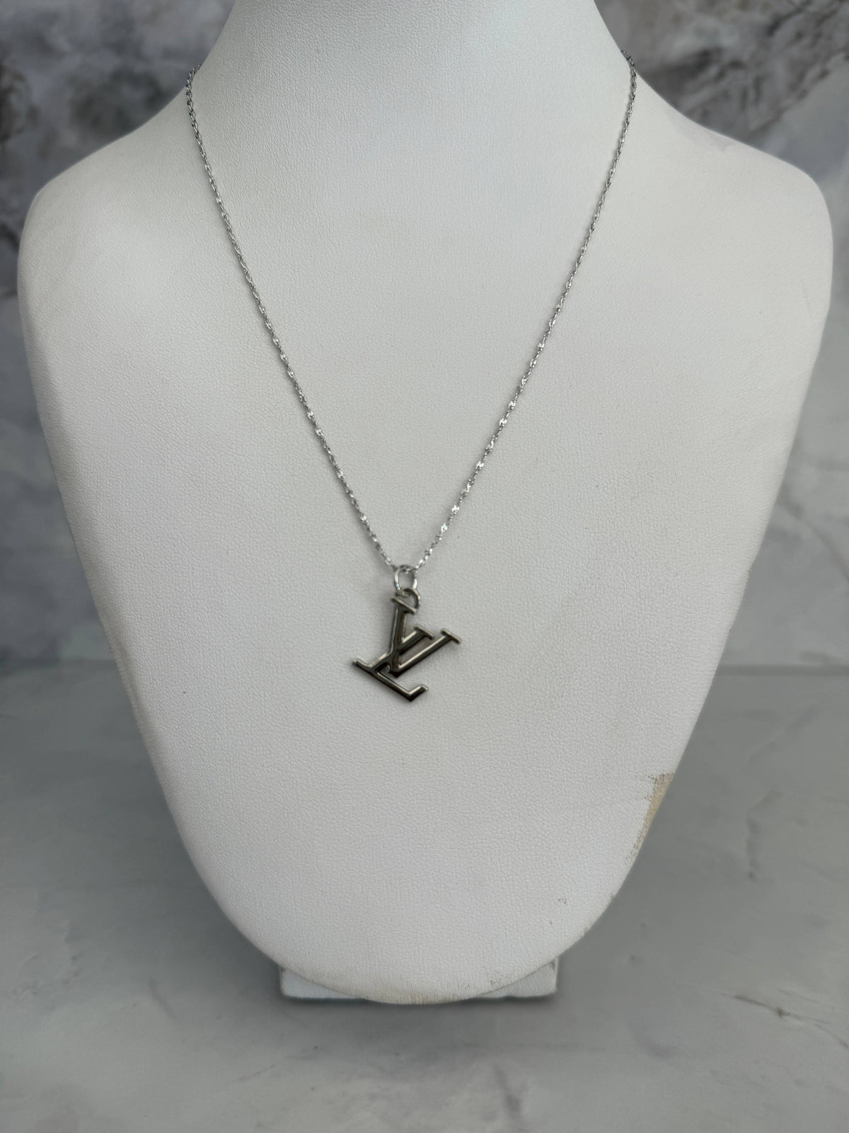 Repurposed Via Monogram Necklace
